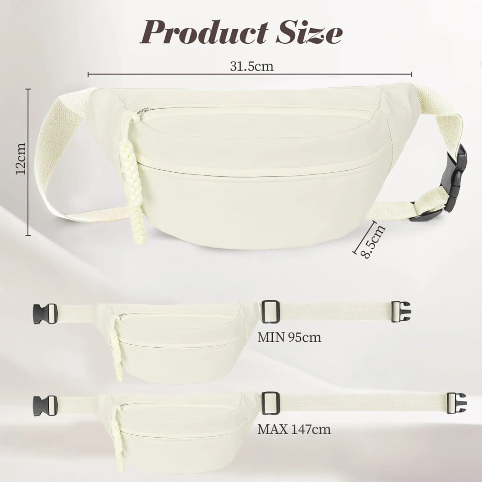 Aucuu Marsupio in Nylon per Donna e Uomo, 30 x 16 x 10 cm - immagine 3