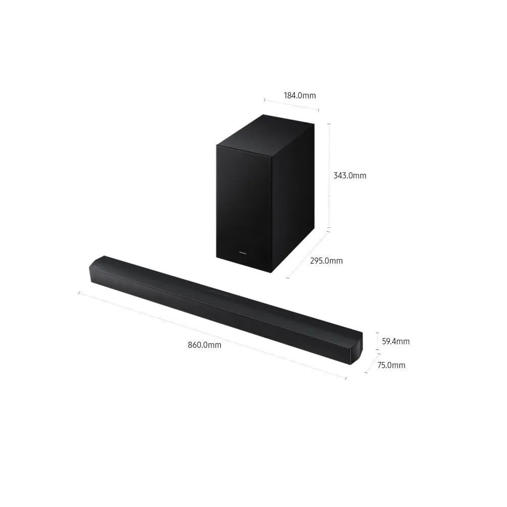 Samsung Soundbar HW-B46CF/ZF Serie B 2.1 Channel, Titan Black, 2025 - immagine 4