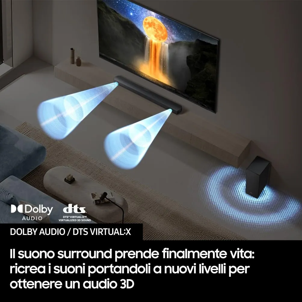 Samsung Soundbar HW-B46CF/ZF Serie B 2.1 Channel, Titan Black, 2025 - immagine 7