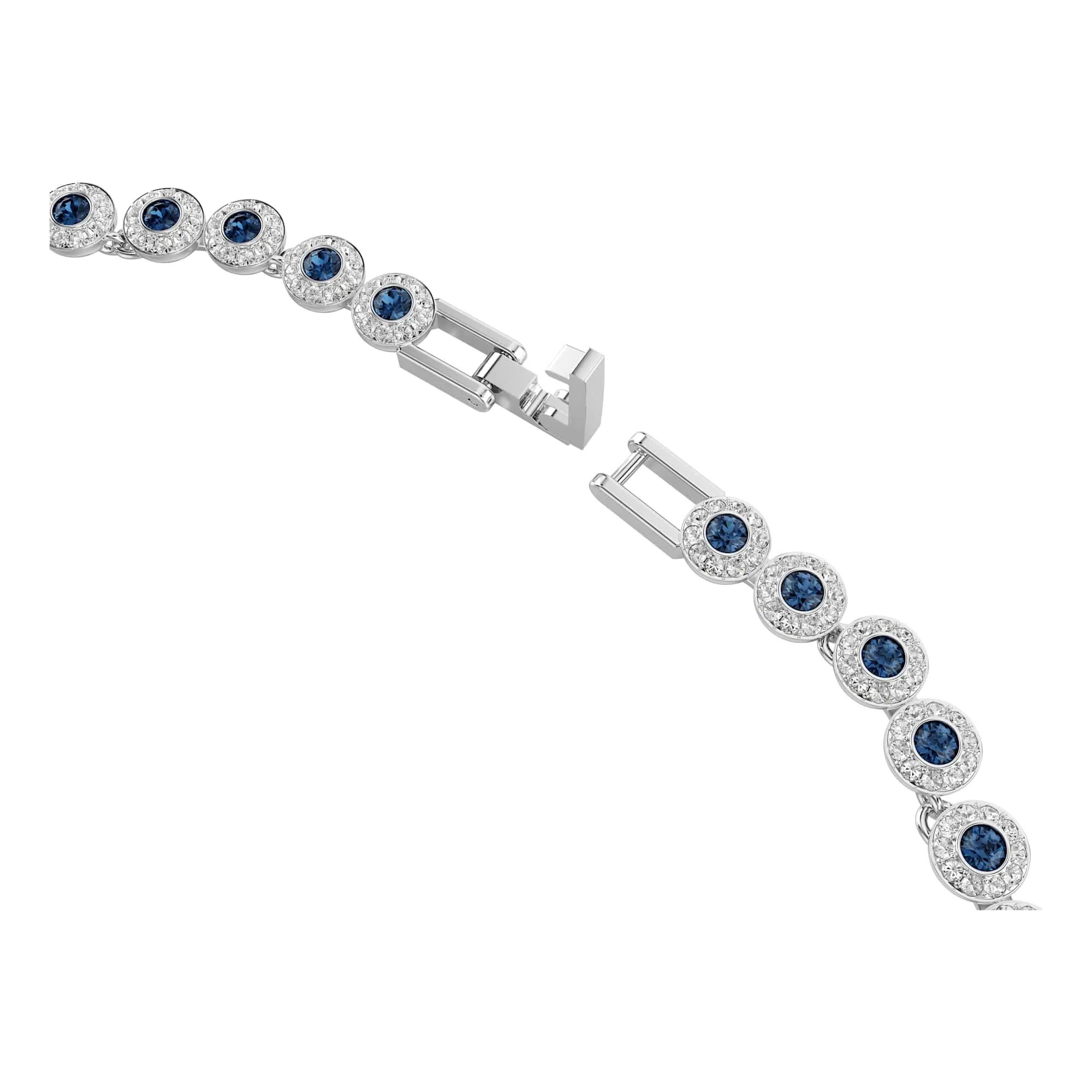 Swarovski Una Angelic Collana Tennis, Cristalli Blu, Placcatura Rodio, 38-40 cm - immagine 3