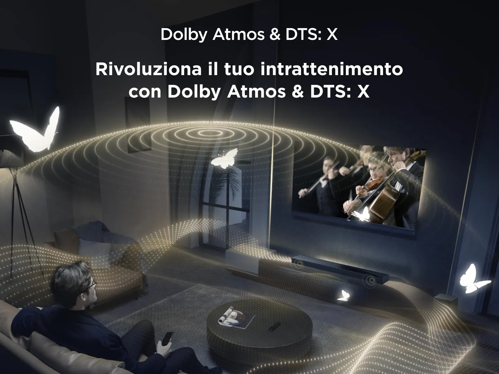 TCL Q65H 5.1 Channel Soundbar, 580W, Dolby Atmos, DTS:X, Bluetooth 5.3, HDMI eARC - immagine 8