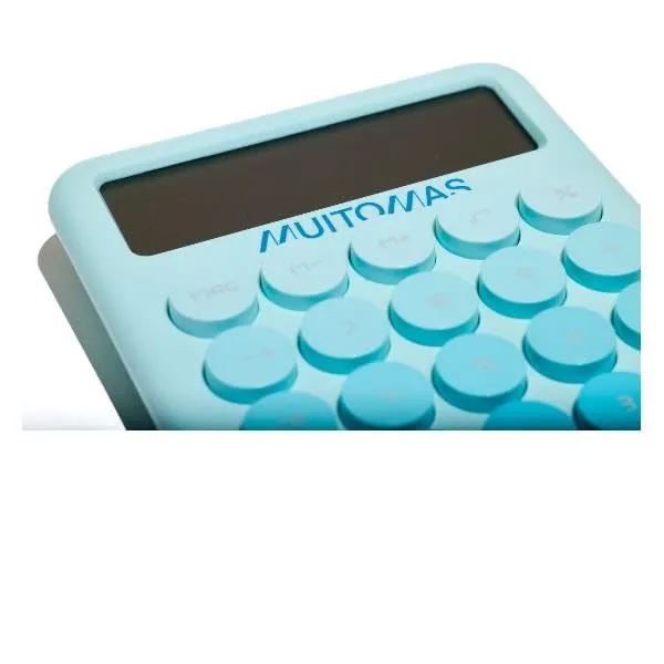 Muitomas Calcolatrice 12 Cifre Portatile Blu Ottanio - immagine 2
