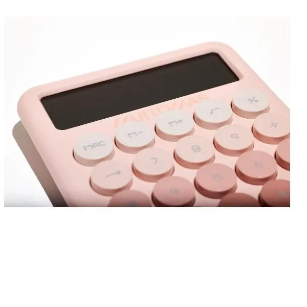 Muitomas Calcolatrice 12 Cifre Portatile, Alimentazione Batteria AAA, Colore Peach Fuzz - immagine 2