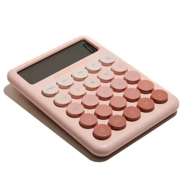 Muitomas Calcolatrice 12 Cifre Portatile, Alimentazione Batteria AAA, Colore Peach Fuzz - immagine 3