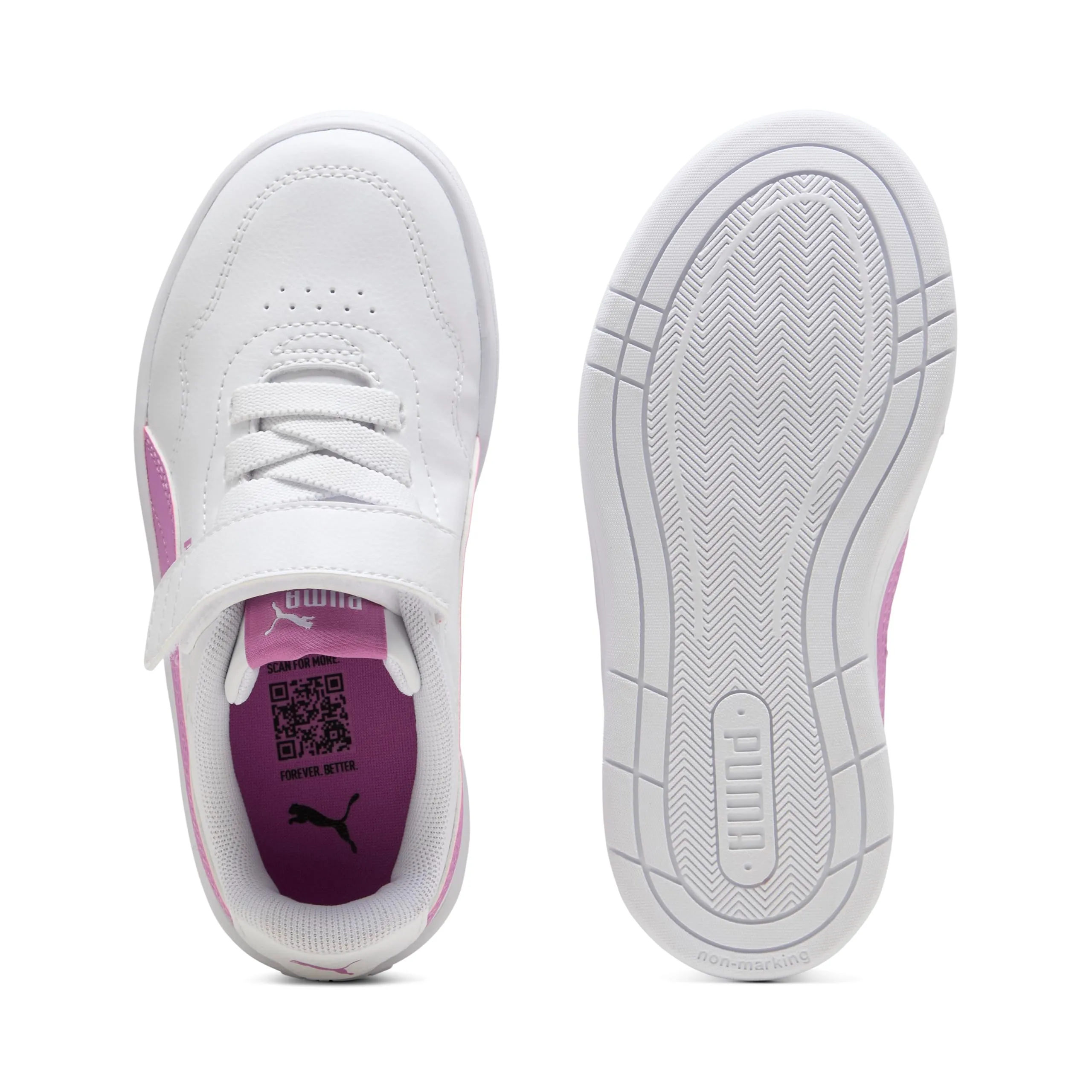 PUMA Court Lally AC+ PS Sneaker - White-Mauve Pop - 12.5 UK Child - immagine 4