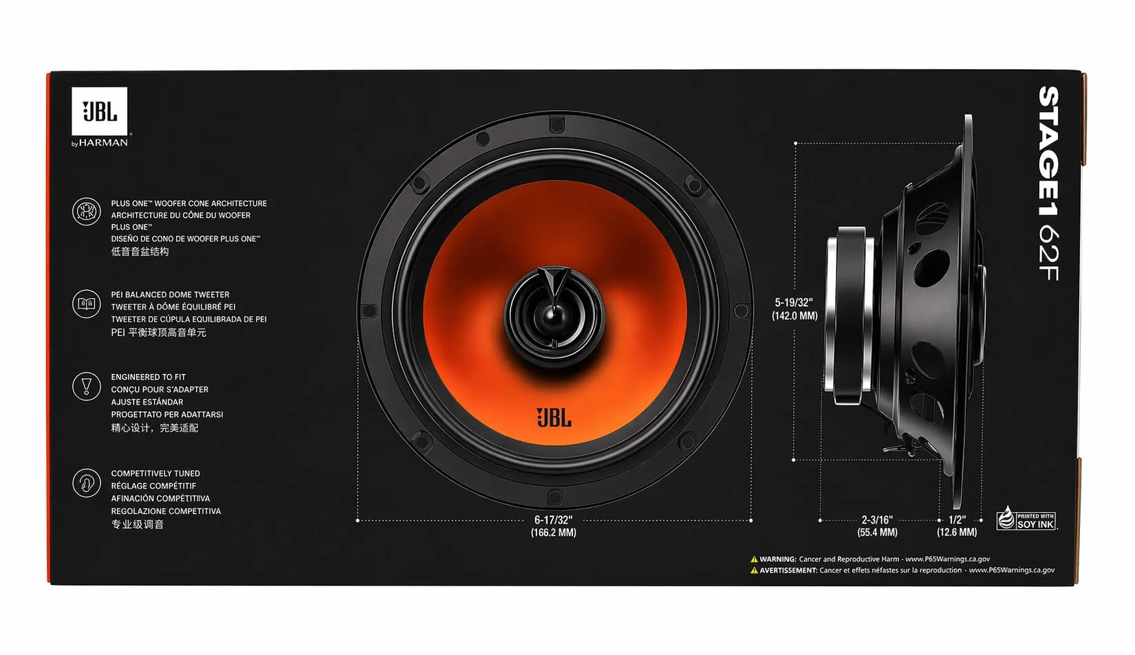 JBL Stage1 Gen2 62F 6.5" (165mm) 2-Way Coaxial Car Speakers - immagine 8