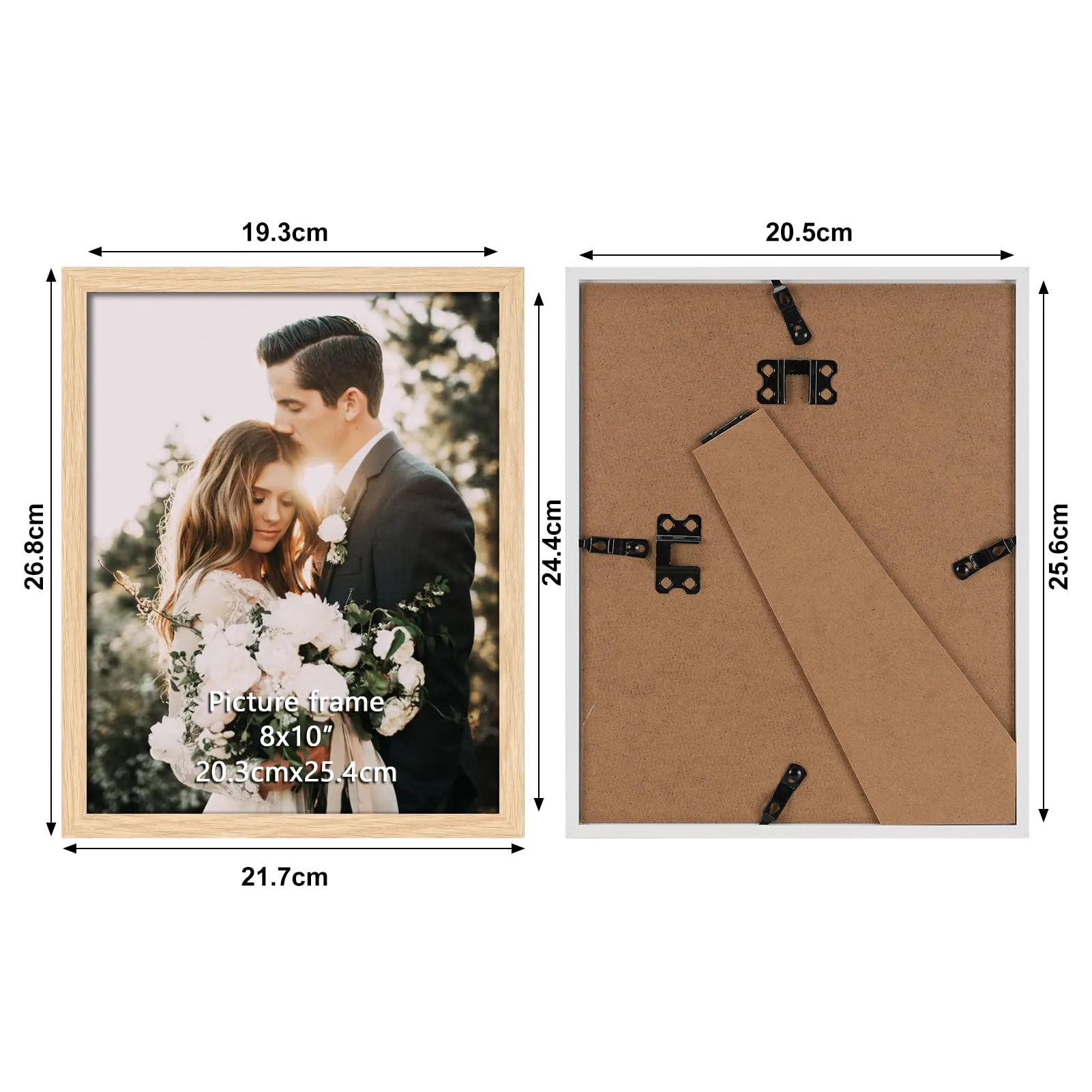 Giftgarden Cornice 20x25cm in PVC, Colore Legno Naturale, Set 1 - immagine 2