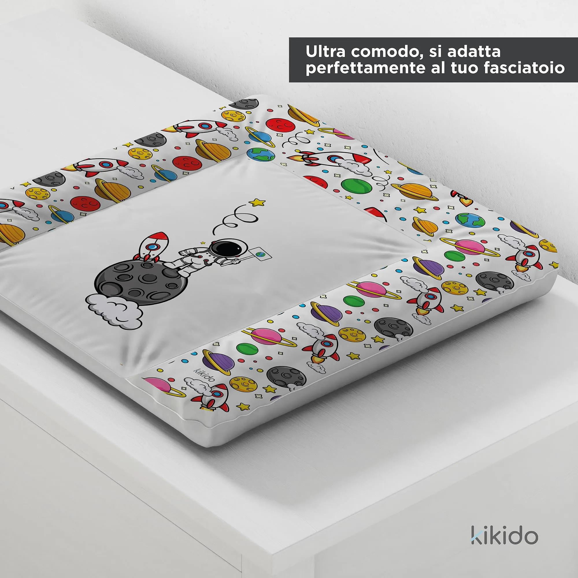Kikido Materassino Fasciatoio Astronauta Edizione Limitata, 70x75 cm, Impermeabile e Lavabile - immagine 3