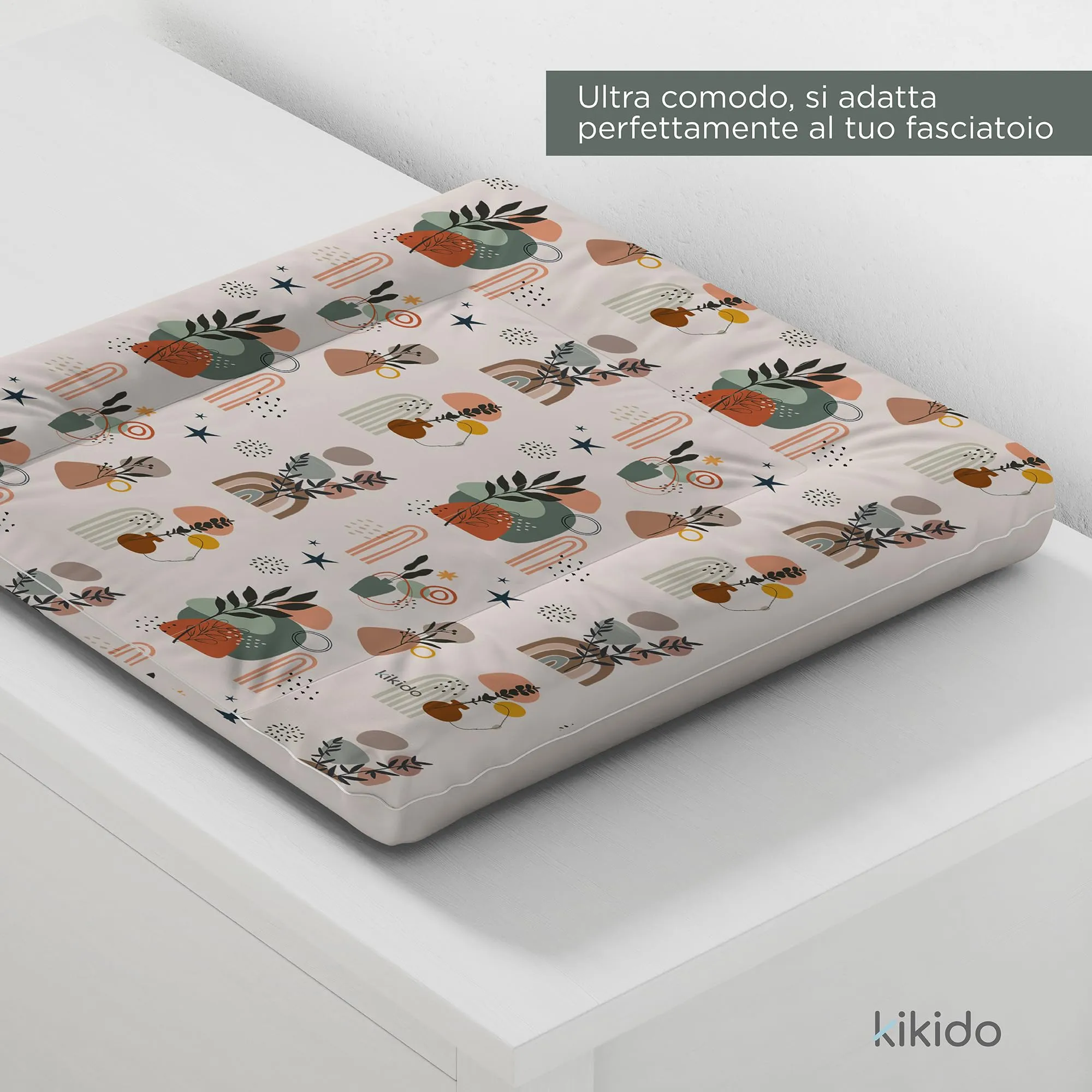 Kikido Materassino Fasciatoio 70x50 - Natura - Impermeabile e Lavabile - immagine 3