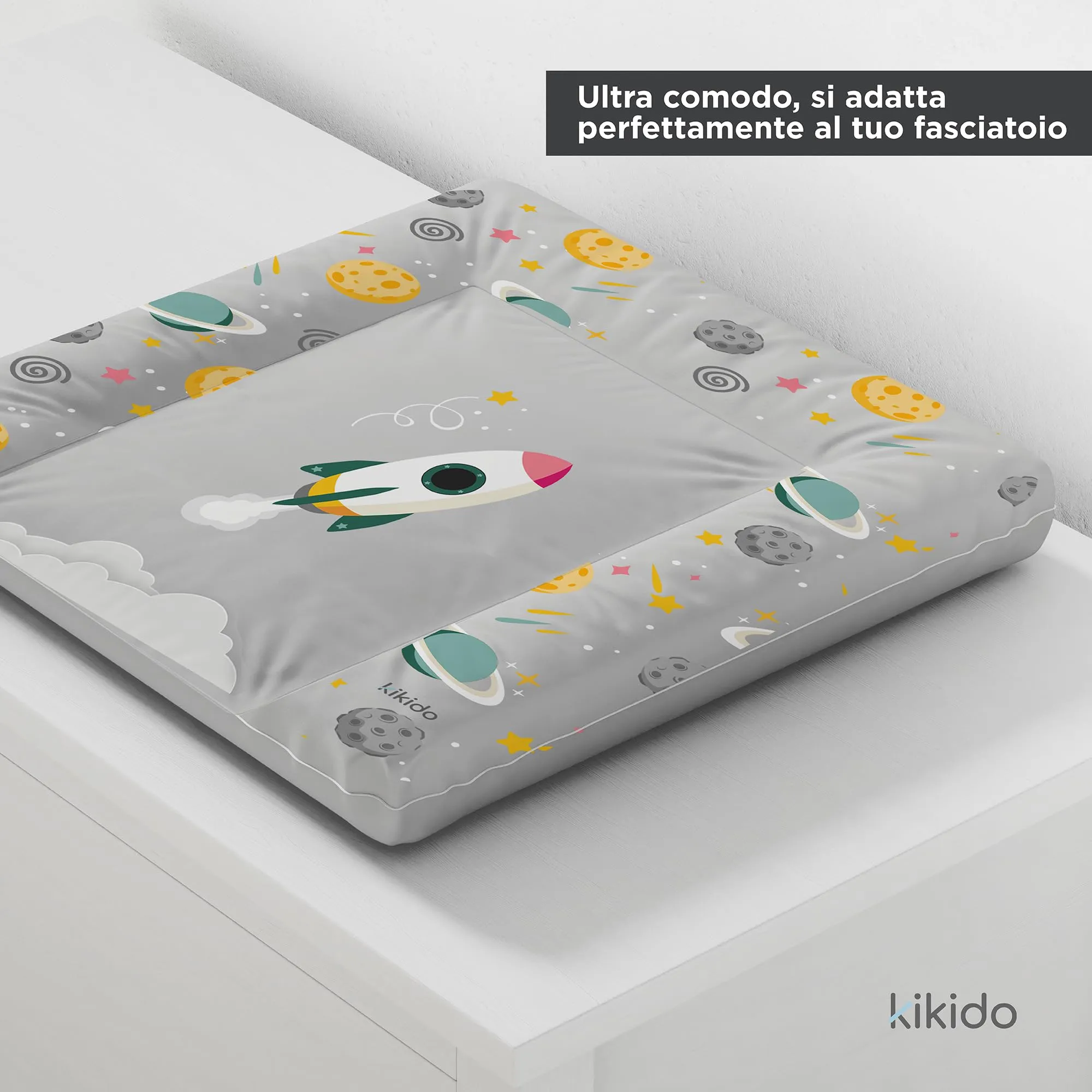 Kikido Materassino Fasciatoio Shuttle 70x75 cm, Impermeabile e Lavabile - immagine 3