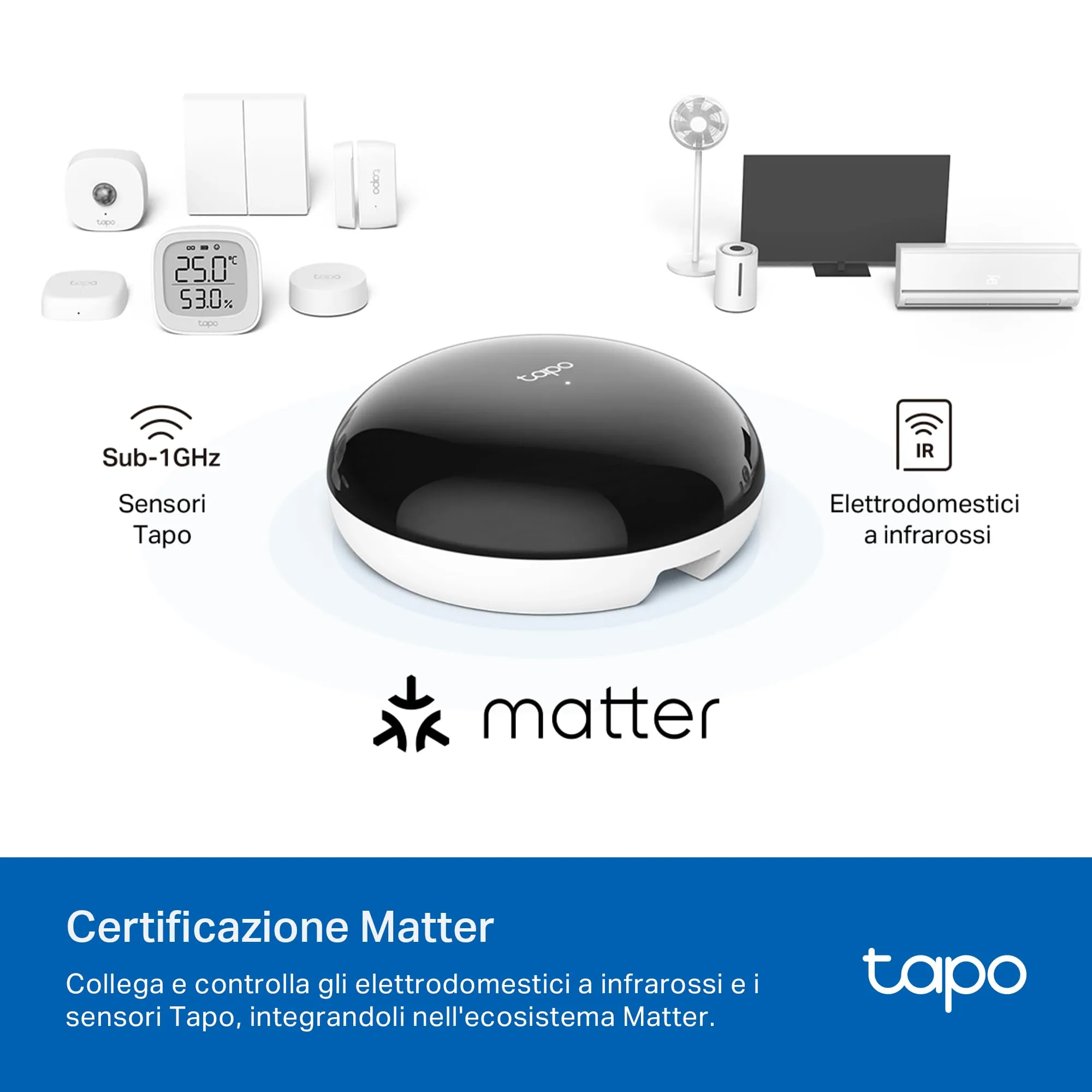 Tapo H110 Smart Hub IR IoT Matter for Tapo Sensors, Alexa, Siri, Timer - immagine 11