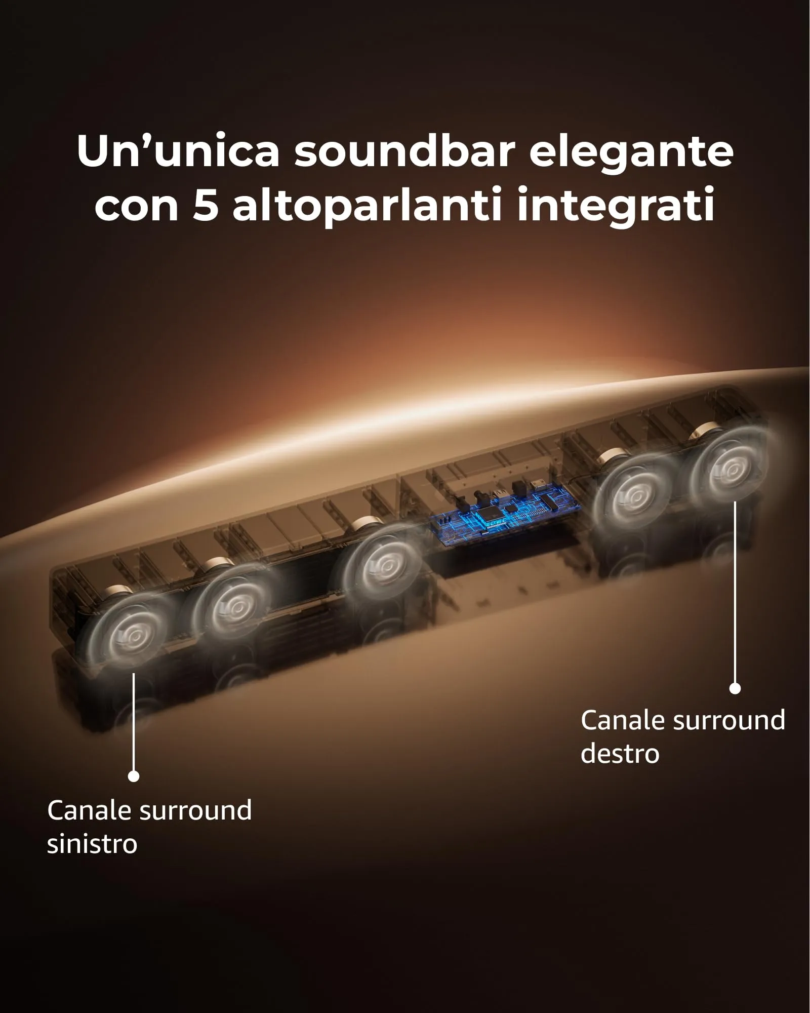Ultimea Poseidon M60 Boom 5.1ch Soundbar con Dolby Atmos, 340W, Subwoofer, Bluetooth 5.4 e HDMI eARC - immagine 3