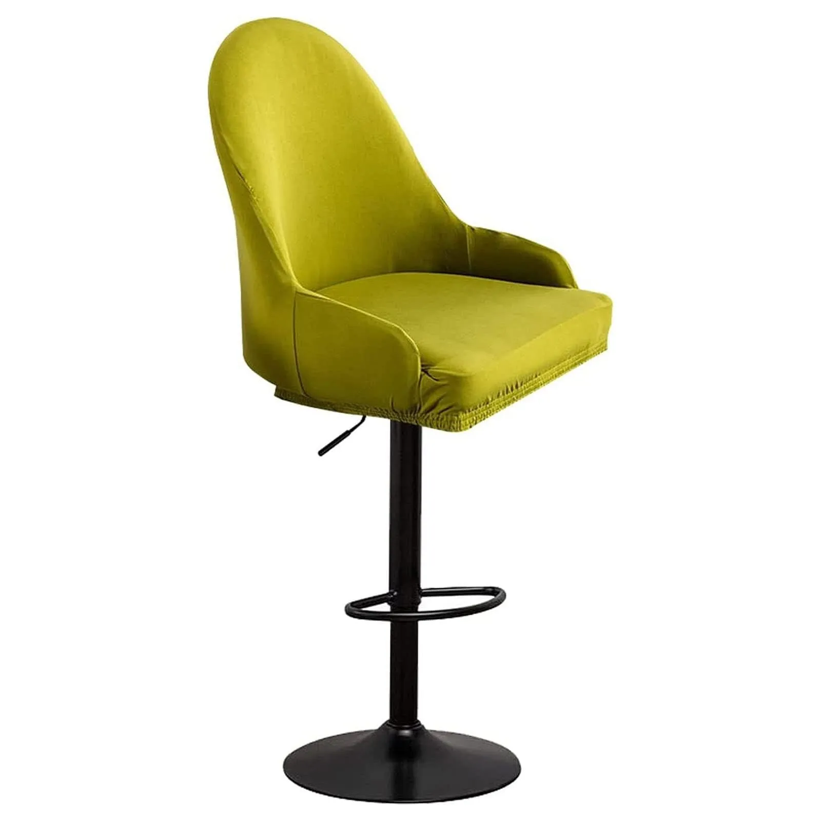 WWQQKJ Copri Sedie Bar Elasticizzate con Braccioli e Schienale, Dark Gray, 4 pezzi - immagine 1