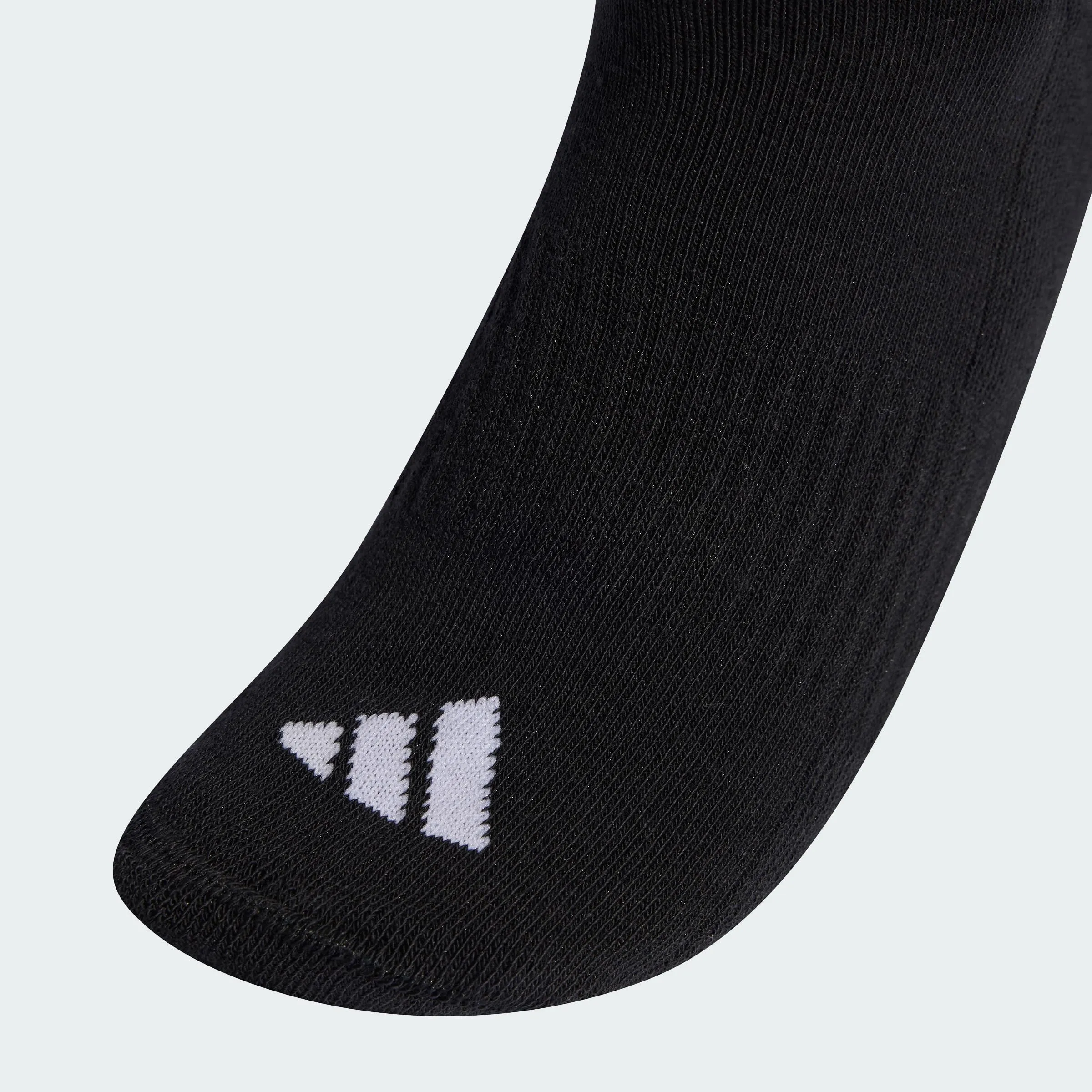 adidas 3Stripes Cushioned Sportswear Crew Socks, 3 Pair Pack, Black/White/White, 42-45 - immagine 4