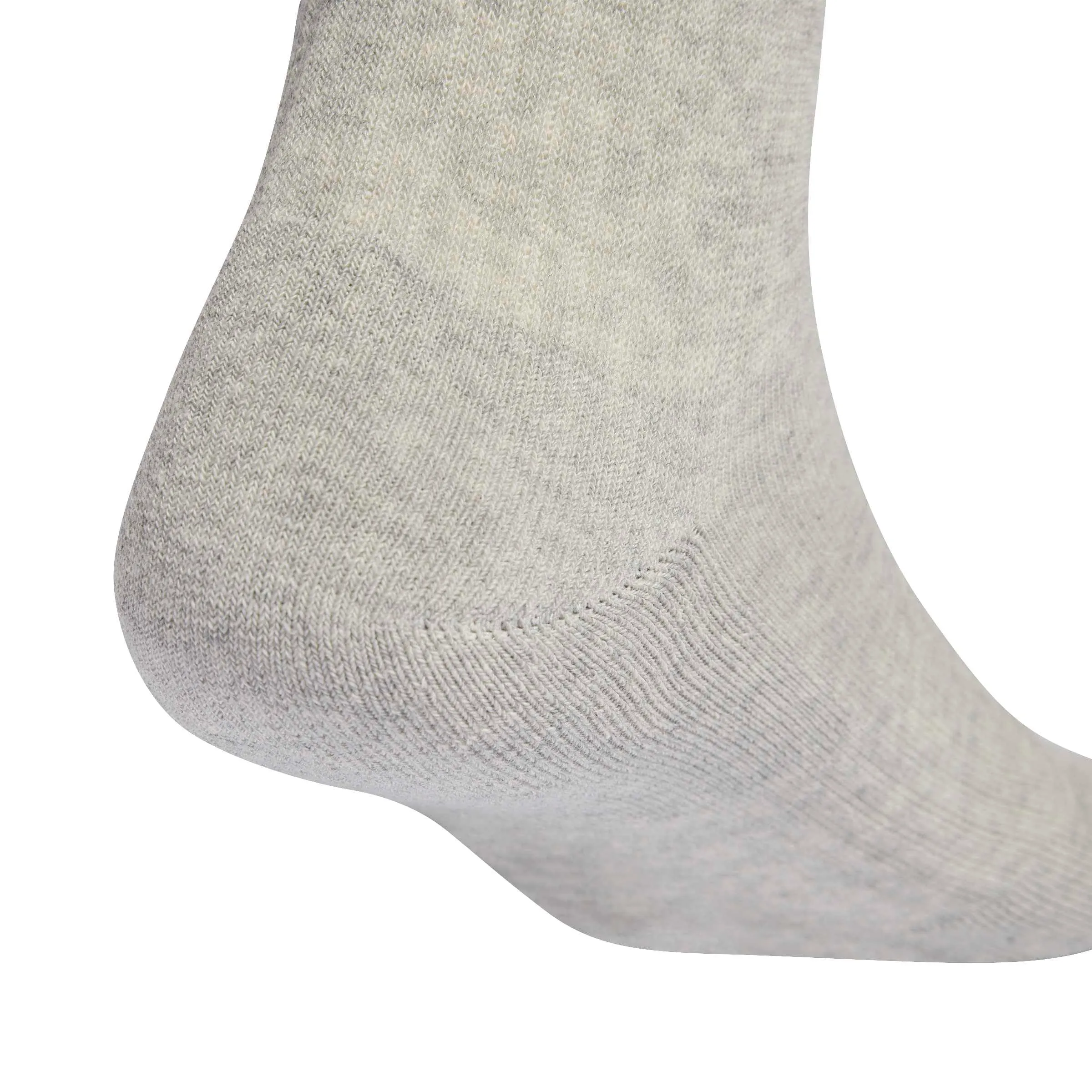 adidas 3Stripes Cushioned Sportswear Crew Socks 3 Pair Pack, Medium Grey Heather/White/Black, 48-51 - immagine 4