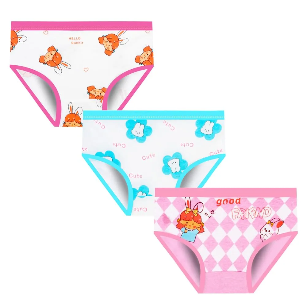 JackLoveBriefs Slip in Cotone per Ragazze con Vari Motivi, 12 Pezzi, 7-9 Anni, Multicolore, XL - immagine 3
