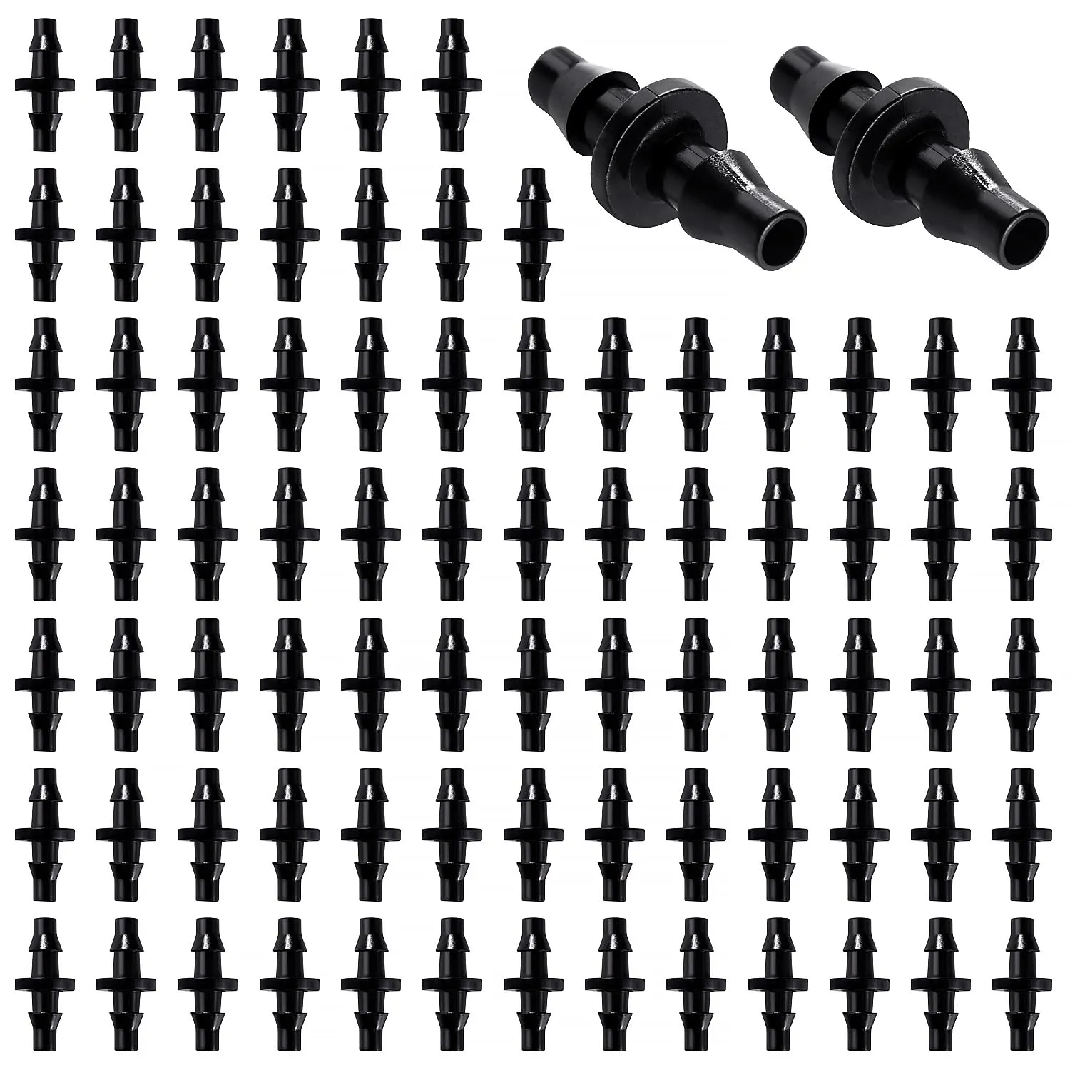 VooGenzek Connettori in Plastica per Tubi Gocciolanti 4/7 mm 1/4", Giunti Dritti per Irrigazione, 80 Pezzi - immagine 1