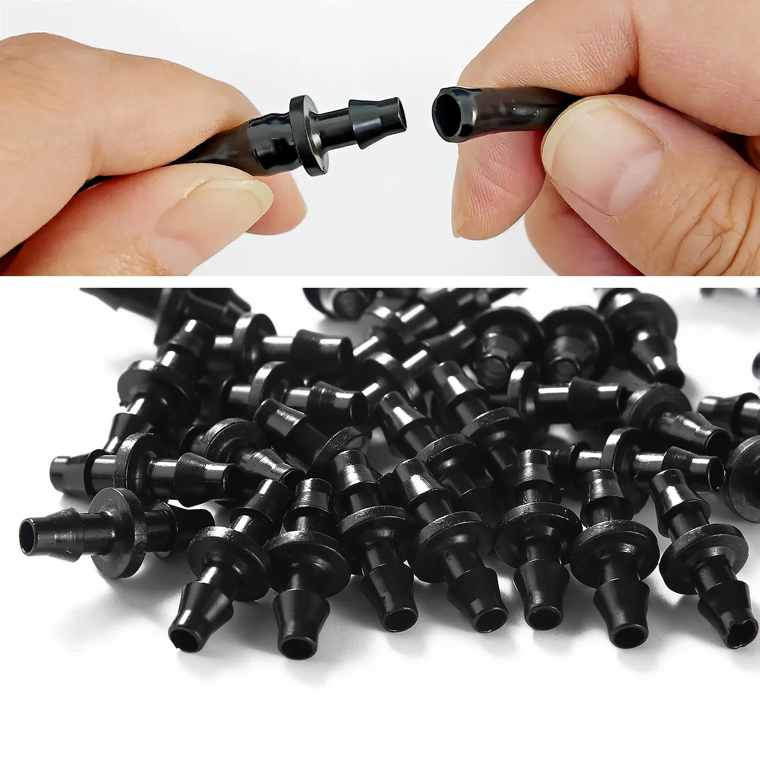 VooGenzek Connettori in Plastica per Tubi Gocciolanti 4/7 mm 1/4", Giunti Dritti per Irrigazione, 80 Pezzi - immagine 5