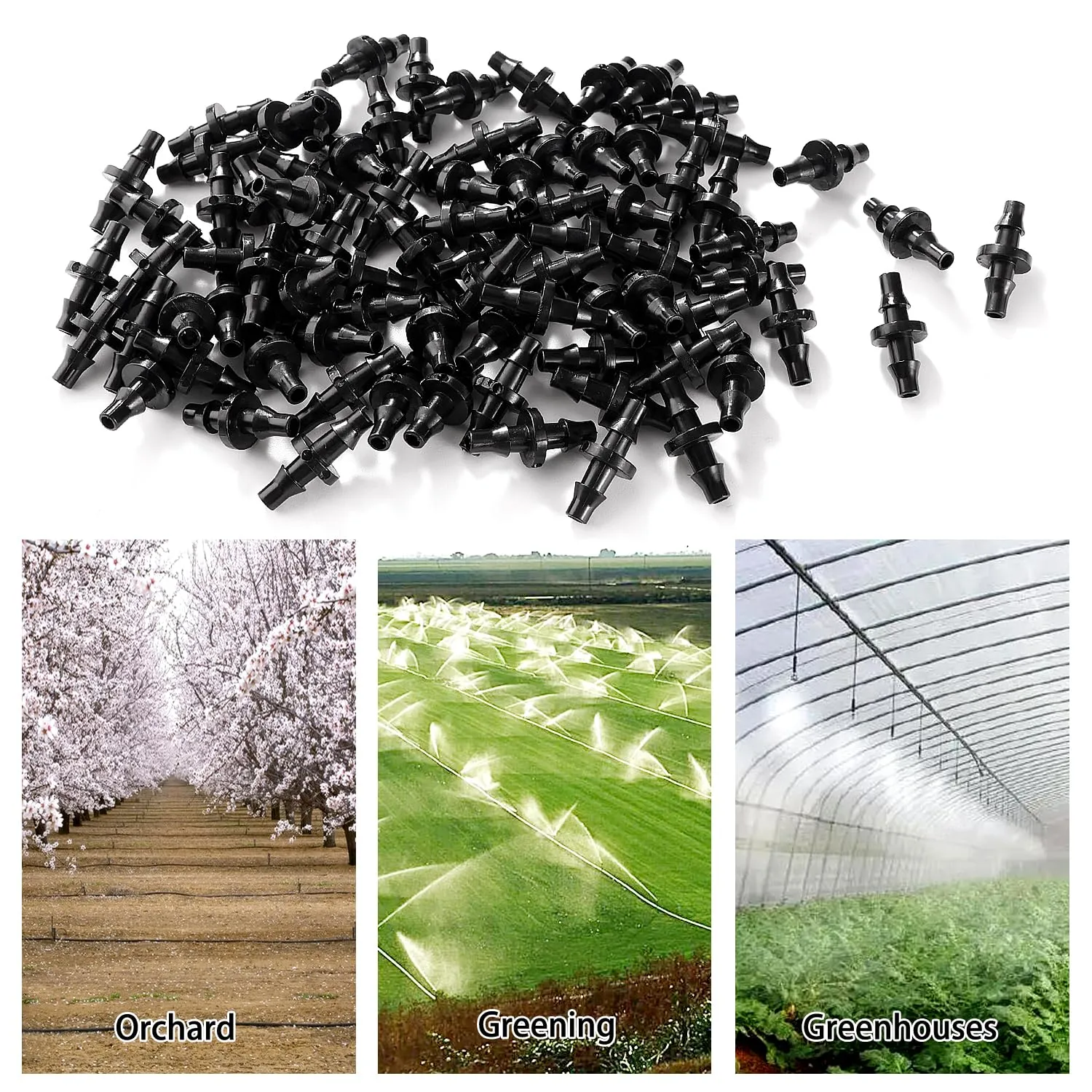 VooGenzek Connettori in Plastica per Tubi Gocciolanti 4/7 mm 1/4", Giunti Dritti per Irrigazione, 80 Pezzi - immagine 6