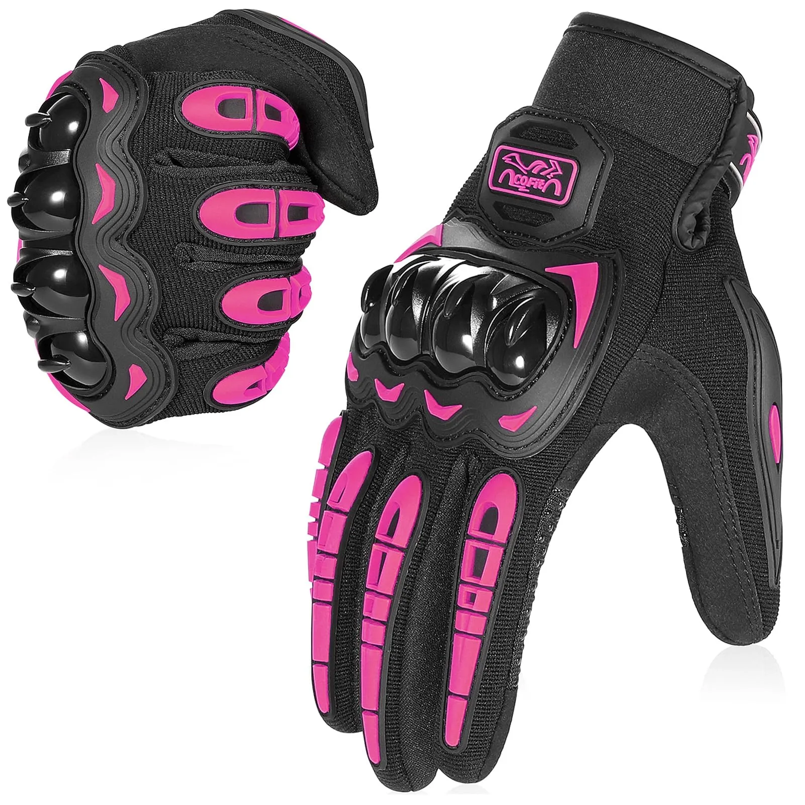 COFIT Guanti da Moto Touchscreen, Rosa, S - immagine 1