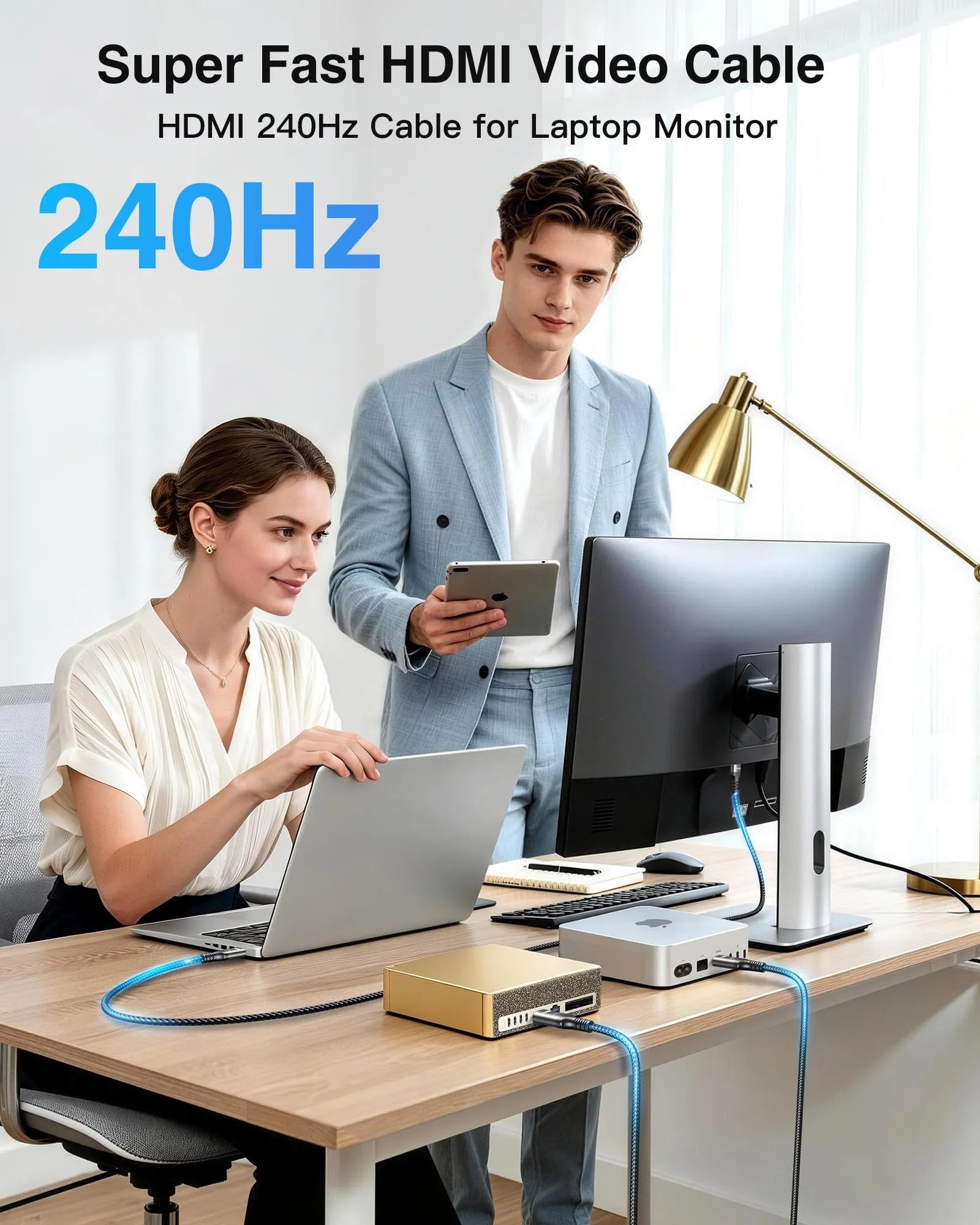 Ubluker HDMI Cable 48Gbps 2.5M, 10K 8K 4K, 240Hz, HDR10+, ARC eARC HDCP2.3 - immagine 4