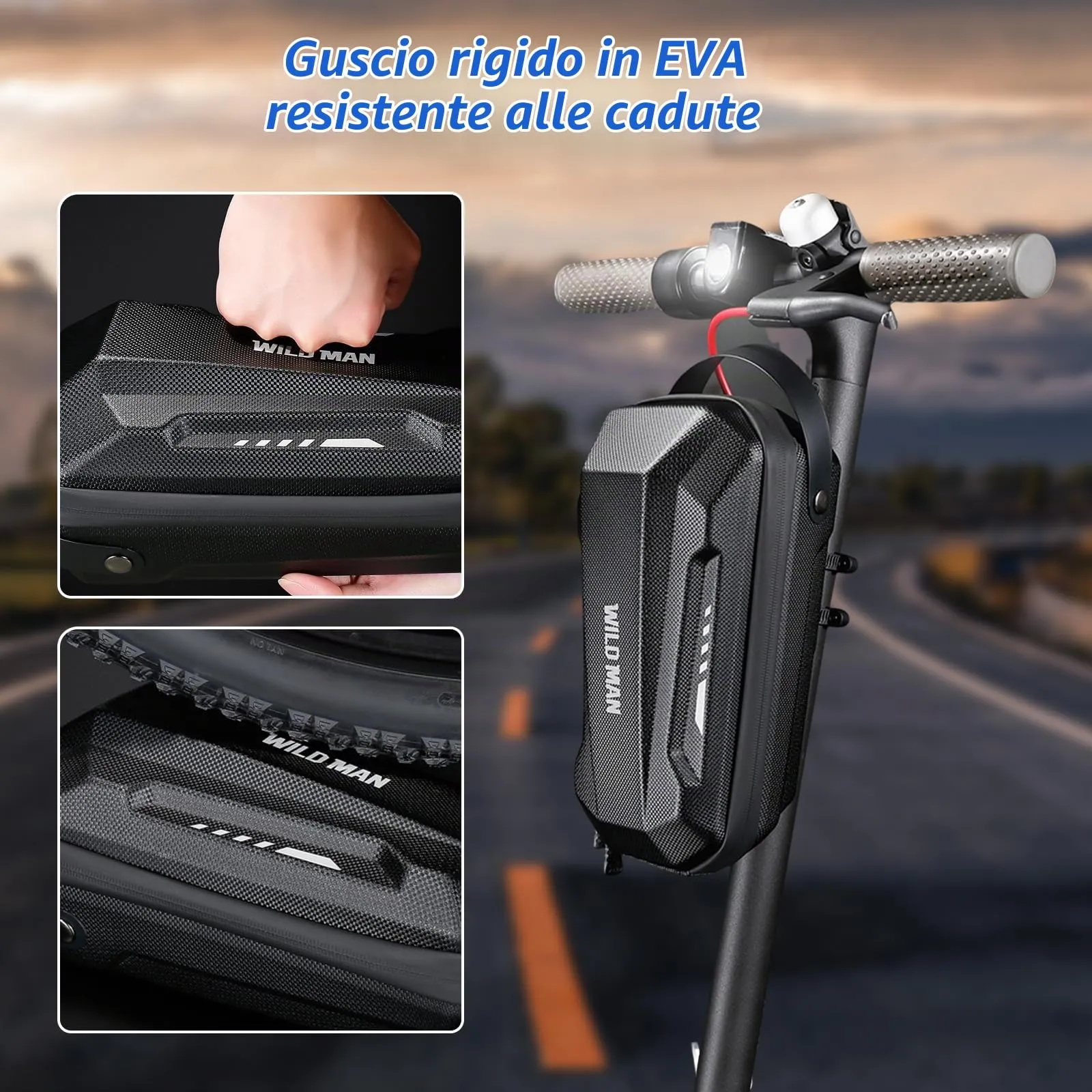 flintronic Borsa per Monopattino Elettrico, 2L Impermeabile per Manubrio, Compatibile con Xiaomi, Ducati, Ninebot ES1/ES2/ES3/ES4 - immagine 5