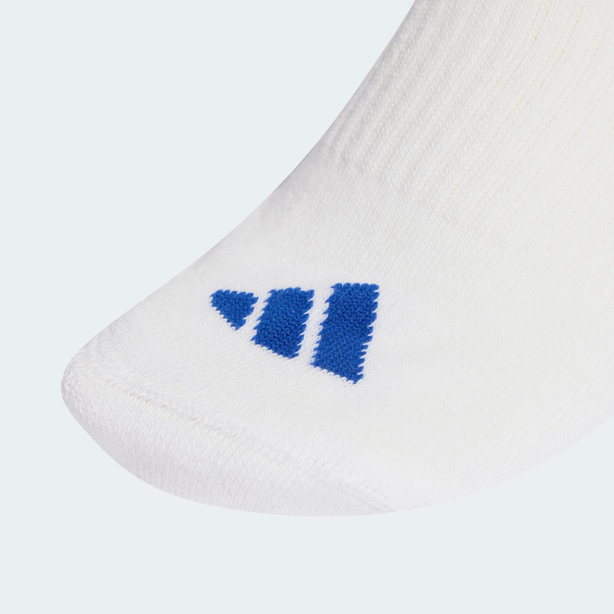 adidas 3Stripes Cushioned Sportswear Crew Socks, 3 Pair Pack, Dark Blue/White/Glow Blue, 42-45 - immagine 3