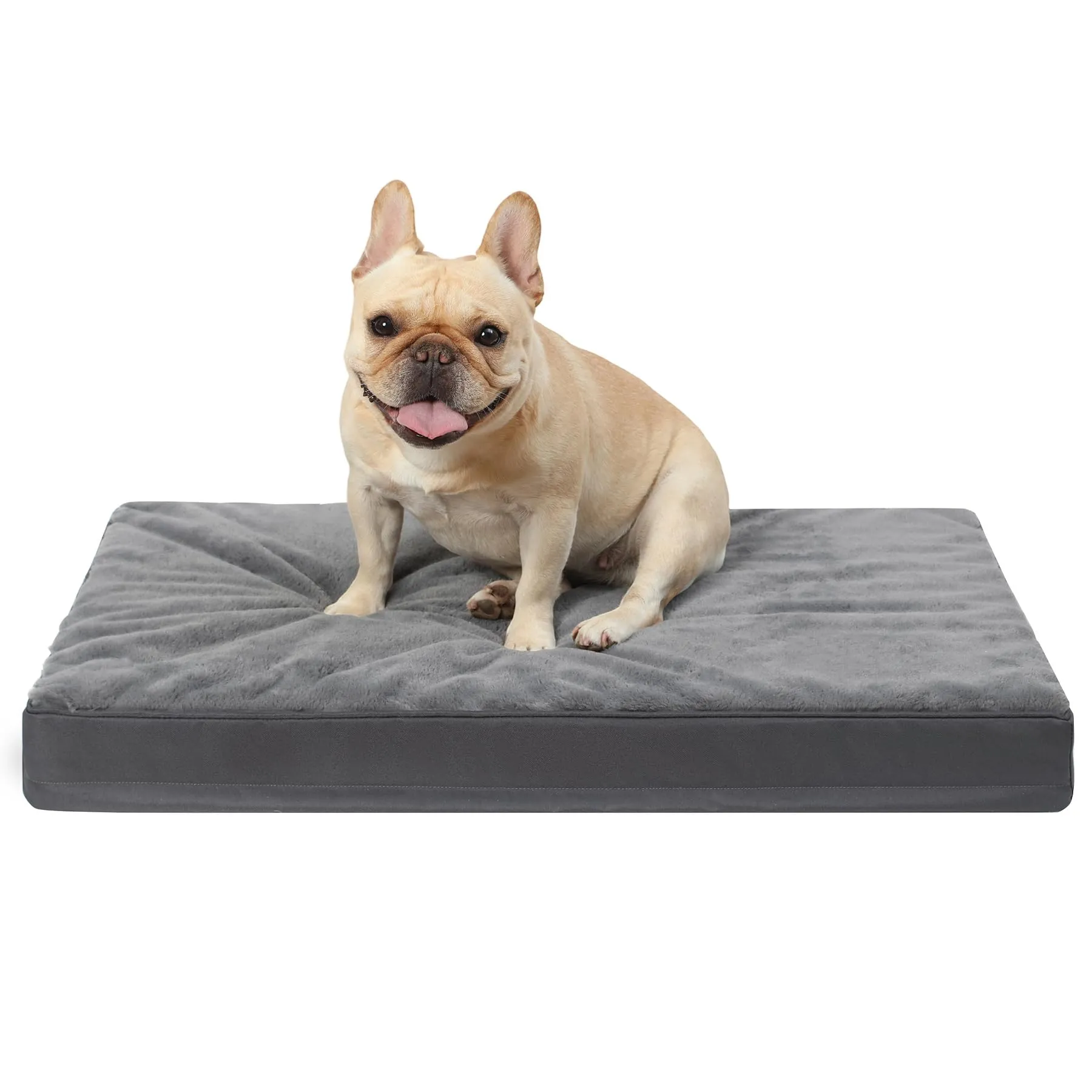 KSIIA Cuccia Ortopedica per Cani, Cuscino Taglia Media e Grande, Grigio Scuro - immagine 1