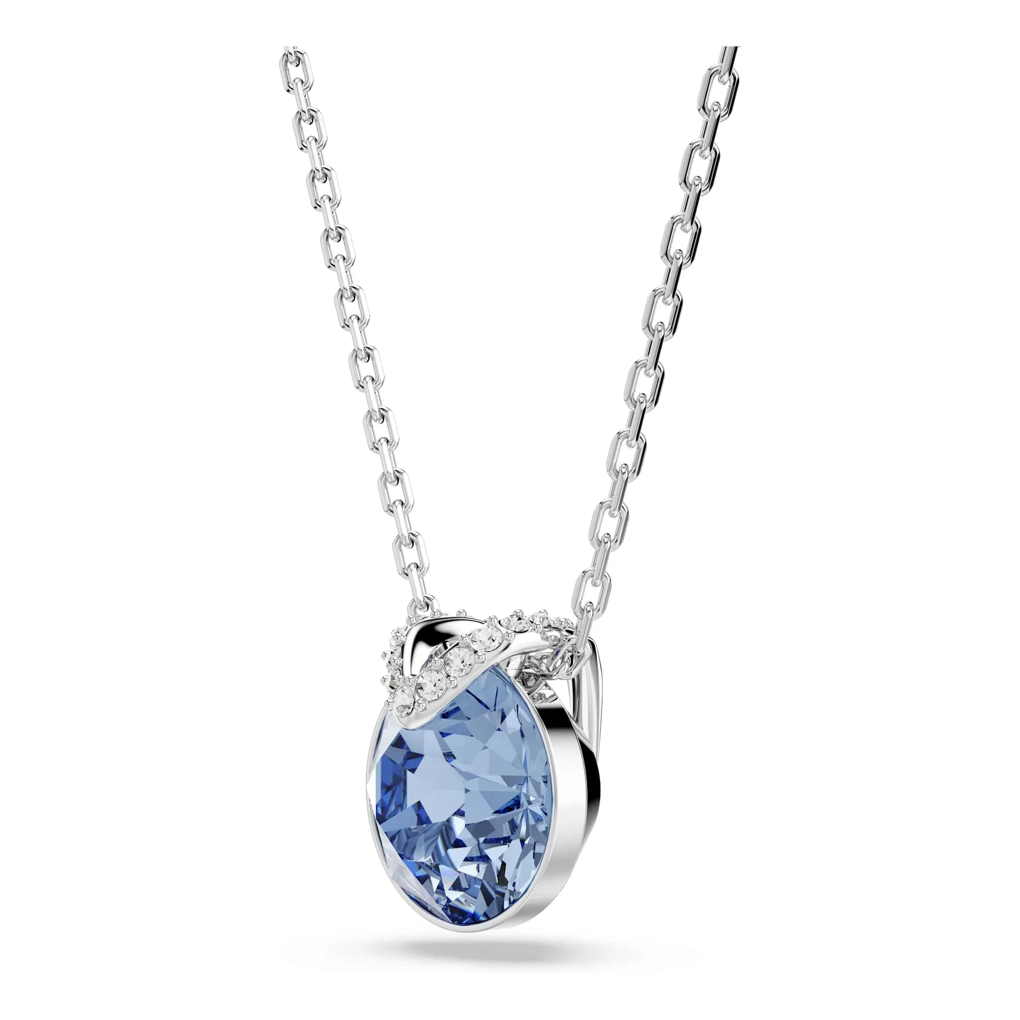 Swarovski Bella V Collana Pendente con Cristalli Blu, Placcatura in Tonalità Rodio, 38-43 cm - immagine 3