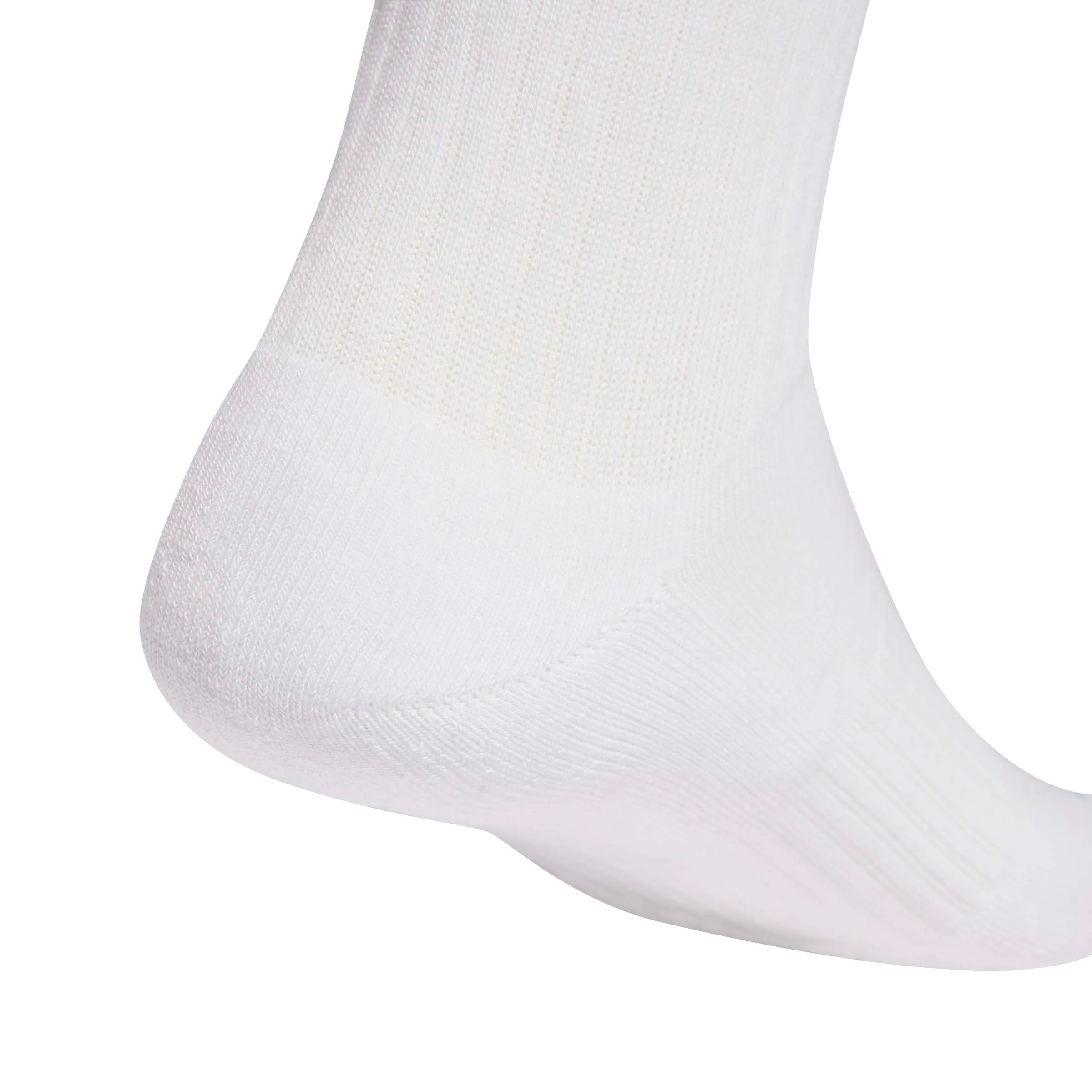 adidas 3Stripes Cushioned Sportswear Crew Socks 3 Pair Pack, White/Lucid Orange/Lucid Red, 45-48 - immagine 4