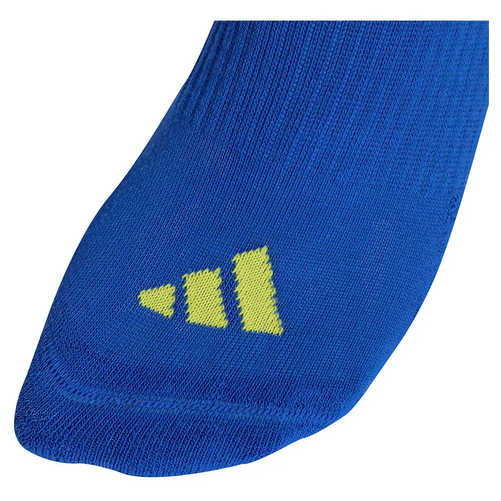 adidas 3Stripes Cushioned Sportswear Crew Socks, 3 Pair Pack, Bold Green/Bold Blue/Bright Yellow, 37-40 - immagine 3