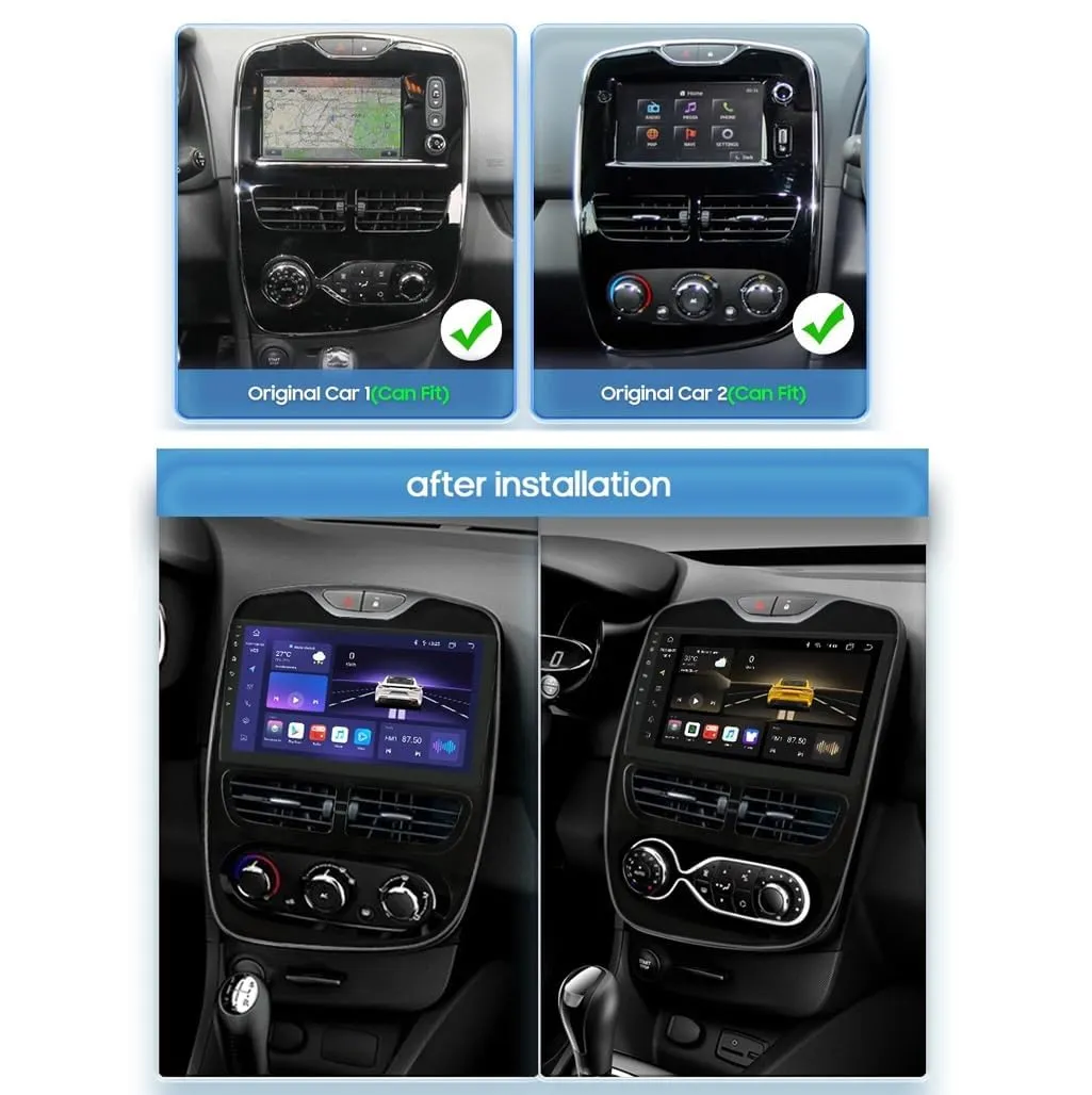 DPBXQ 9" Android 12 GPS Navigation Multimedia System for Clio 4 2012-2016, DSP Capacitive Touch Screen, WiFi, 4G, Dab, OBD2, K2 4 Core 1G+32G - immagine 2