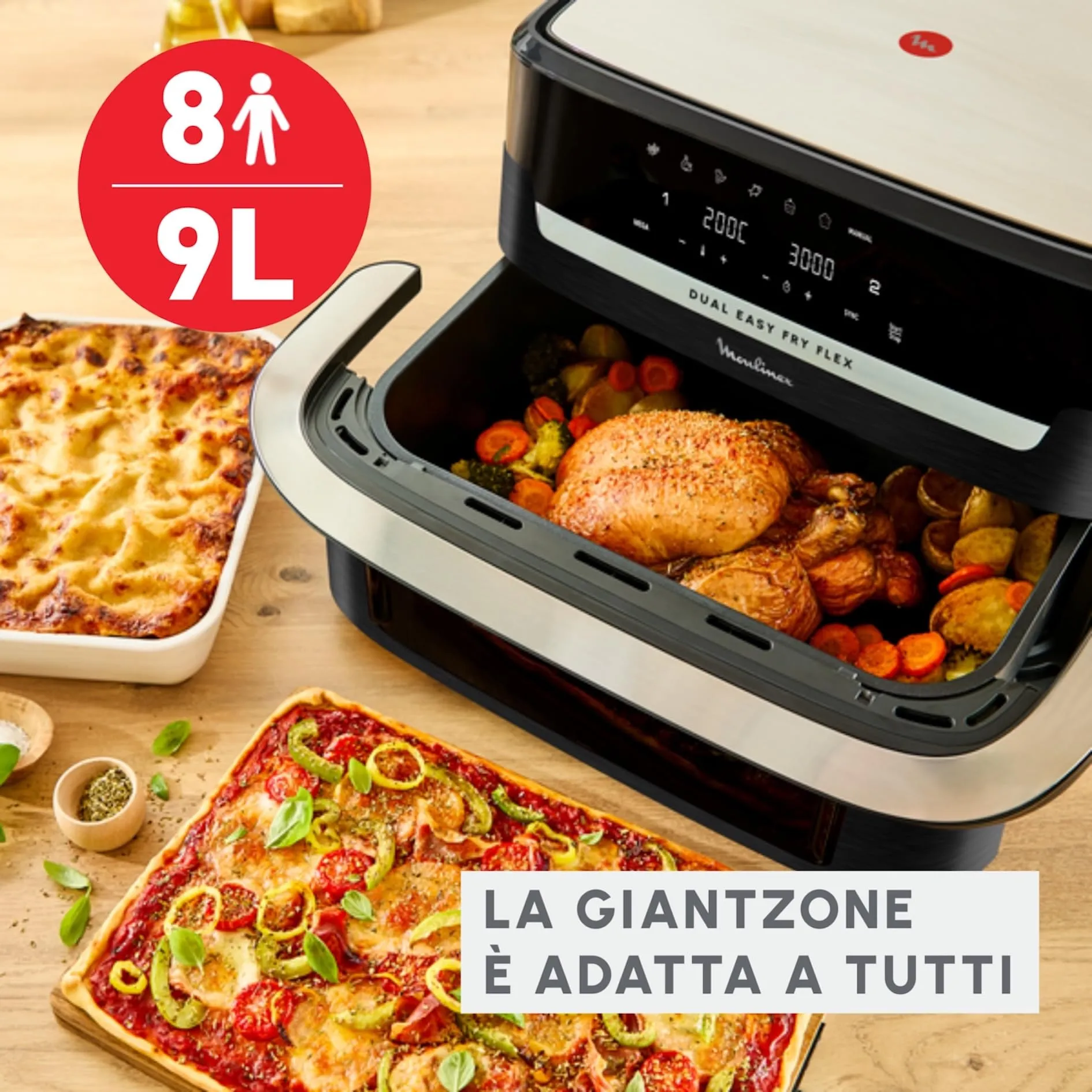 Moulinex Dual Easy Fry Flex Air Fryer 9L EZ9228 - immagine 3