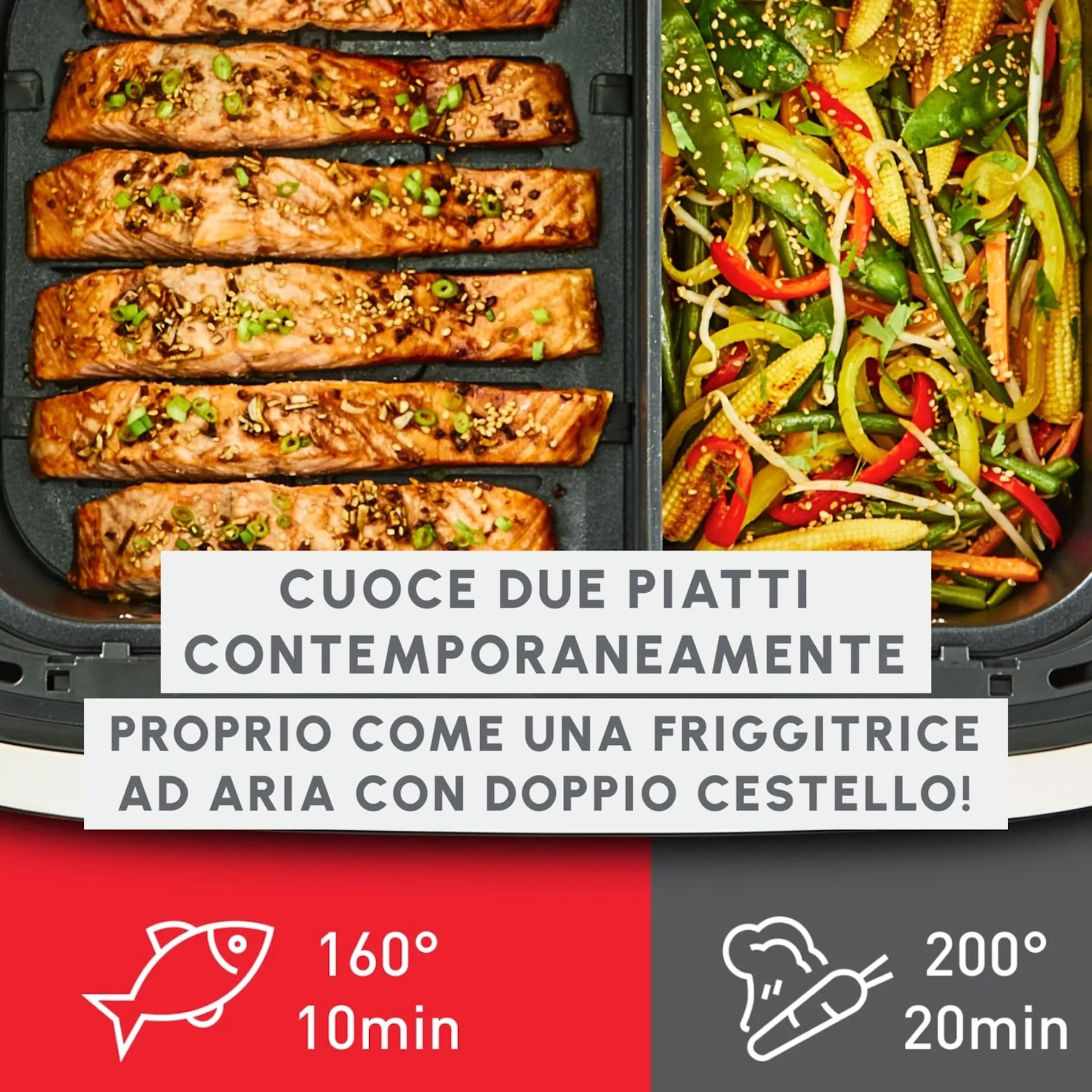 Moulinex Dual Easy Fry Flex Air Fryer 9L EZ9228 - immagine 4