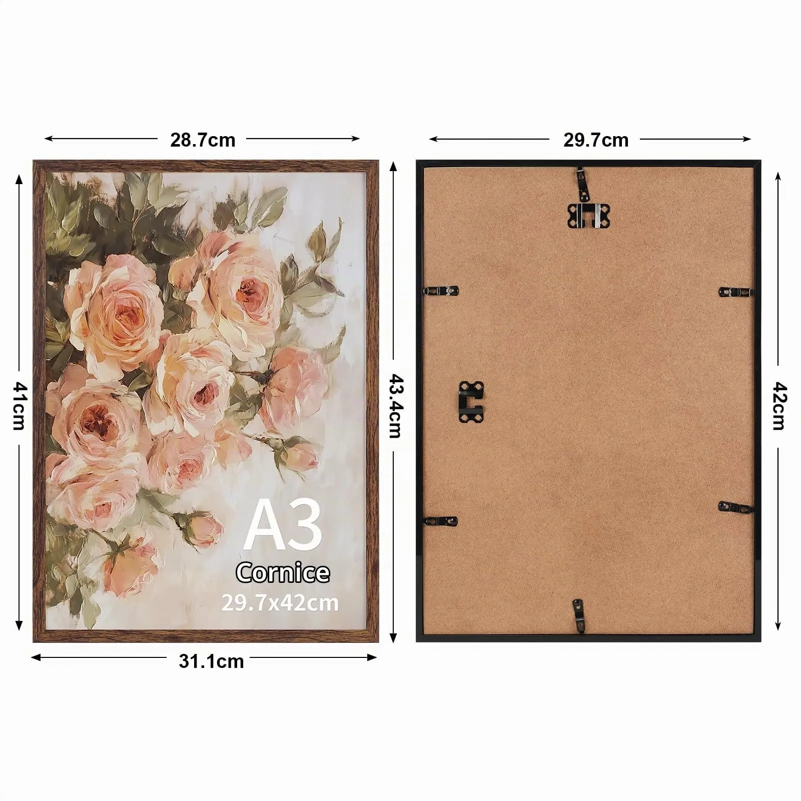 Giftgarden Cornice A3 in PVC, Marrone - immagine 2