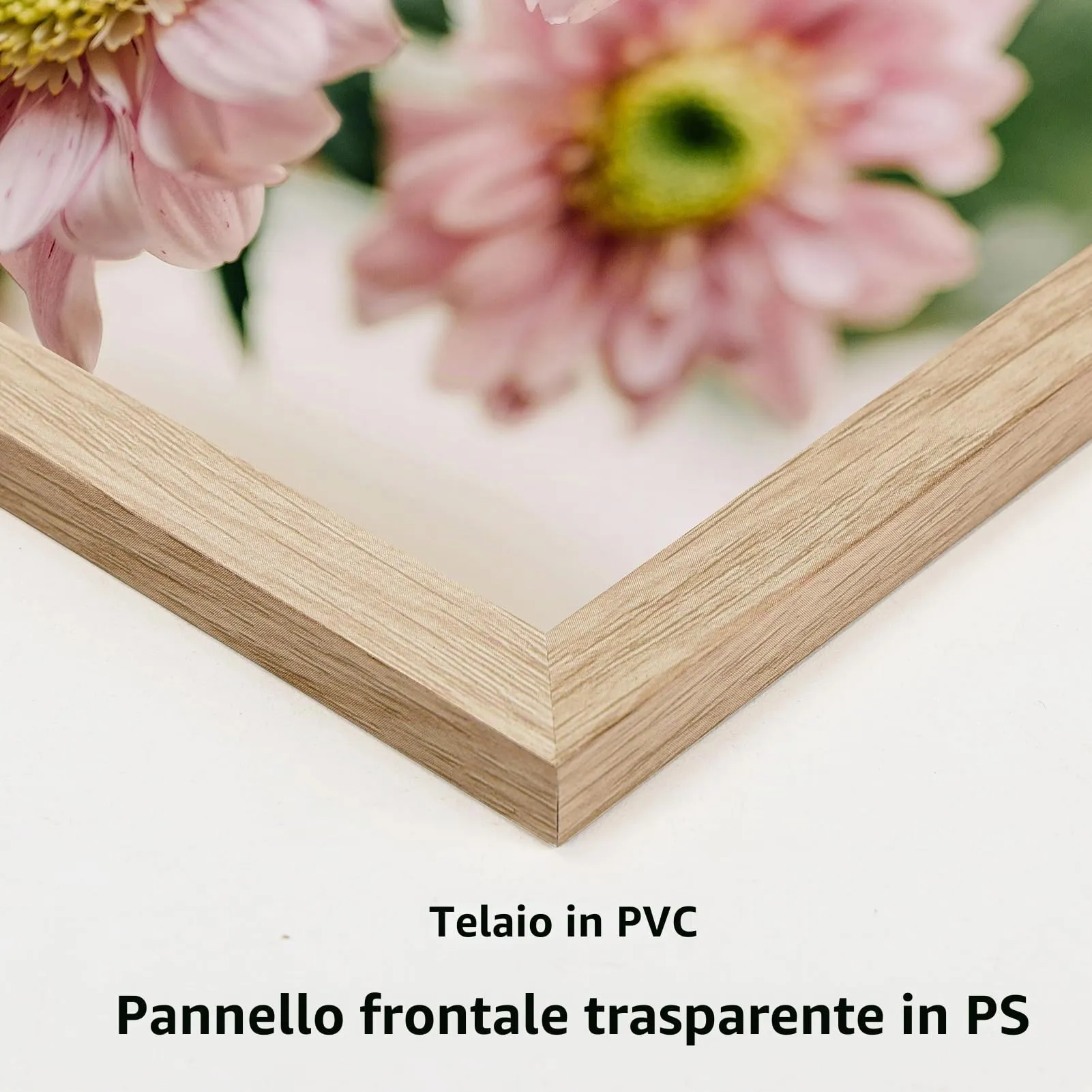 Hoikwo Cornice A3 in PVC, Set da 3, Legno Naturale - immagine 4
