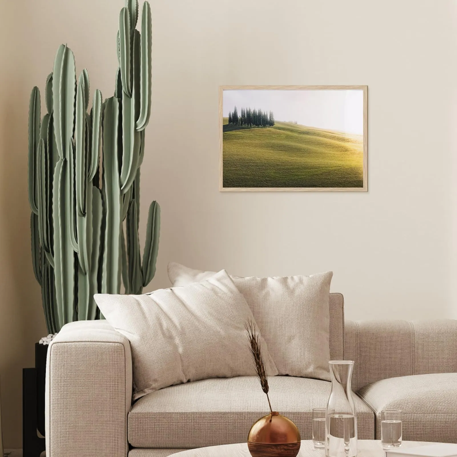 Hoikwo Cornice A3 in PVC, Set da 3, Legno Naturale - immagine 5