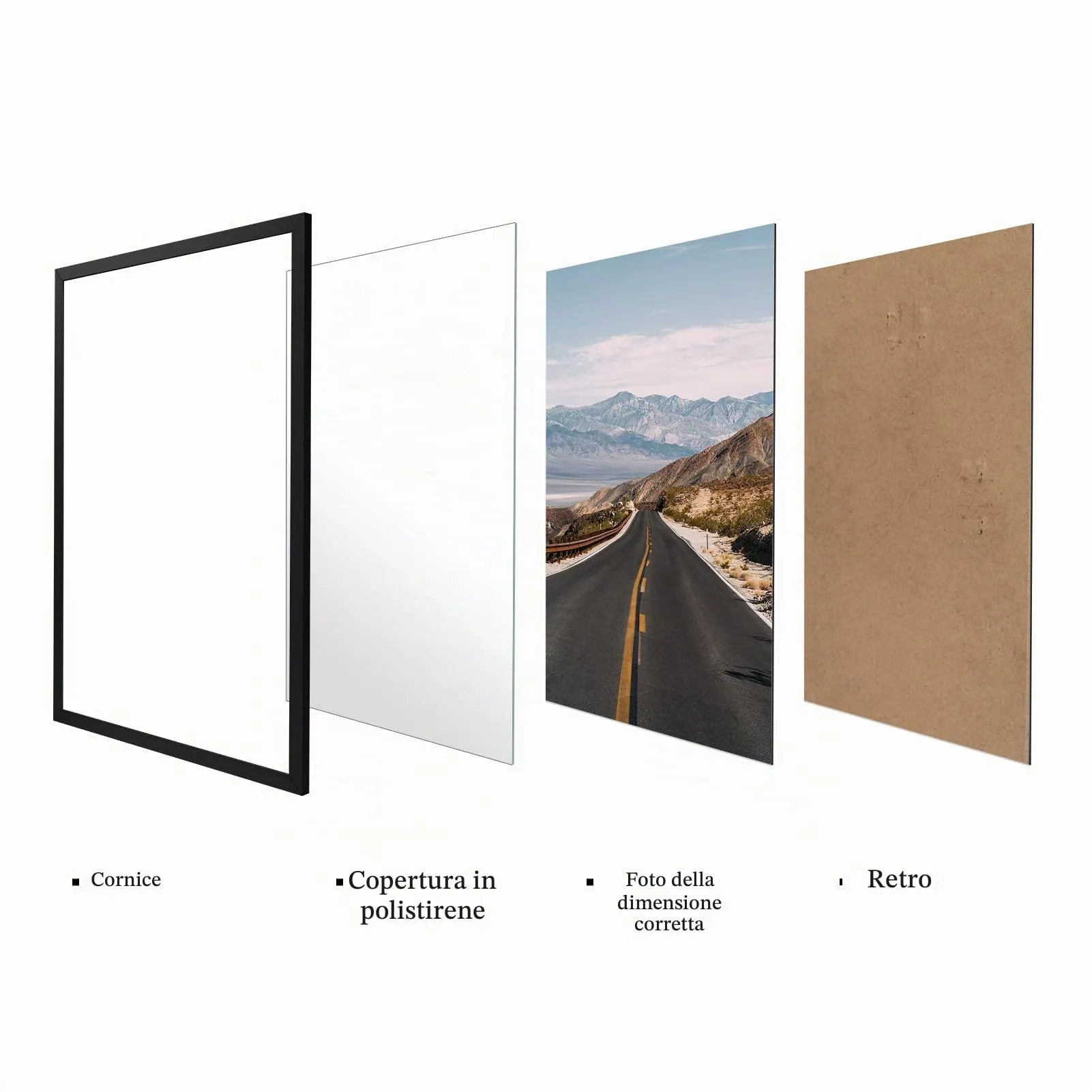 Giftgarden Cornice in Alluminio A1, Nero, 1 Pezzo - immagine 4