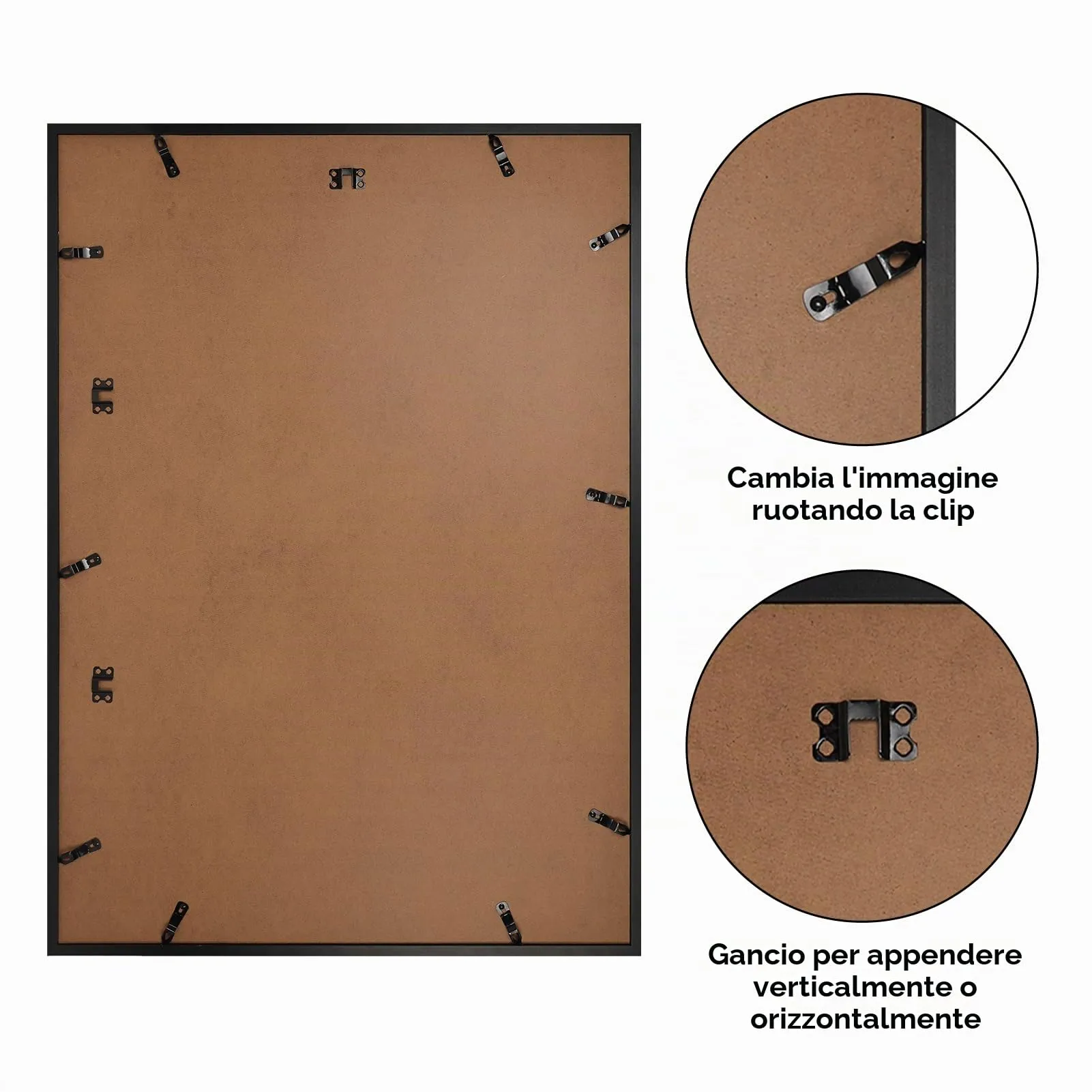 Giftgarden Cornice in Alluminio A1, Nero, 1 Pezzo - immagine 7