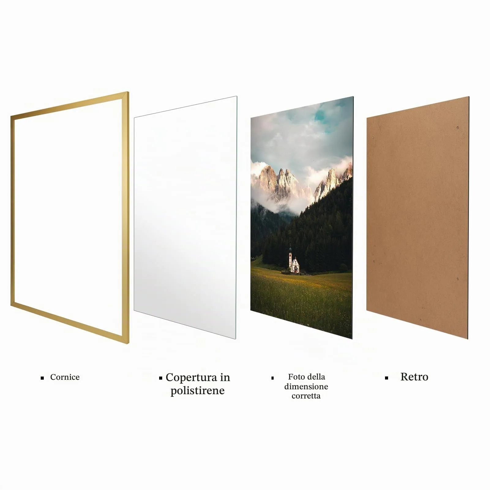 Giftgarden Cornice in Alluminio Dorata 50x70 cm - immagine 7