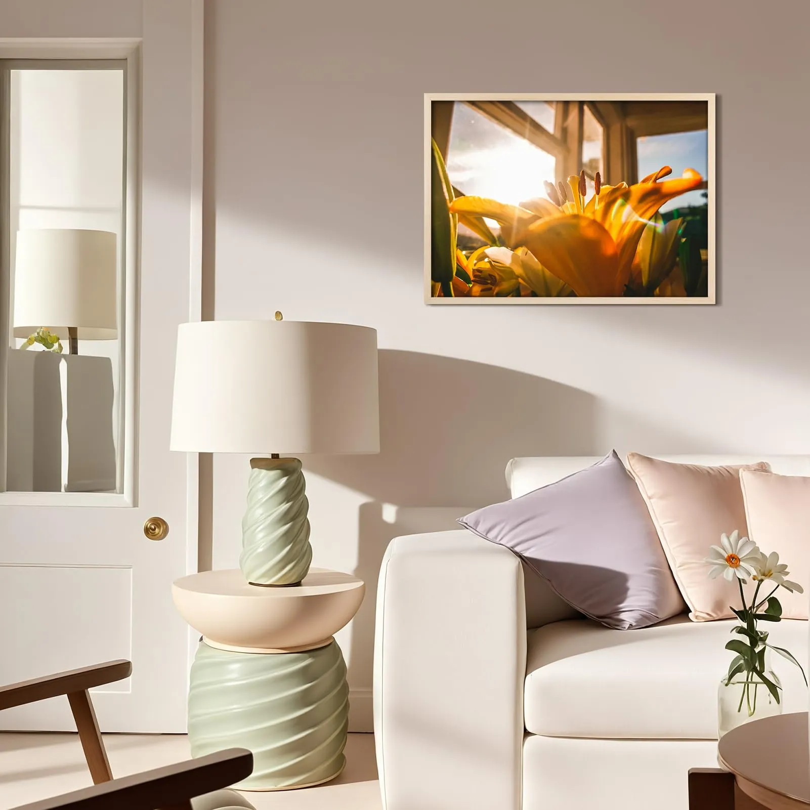 Giftgarden Cornice in Alluminio, 50x70 cm, Colore Legno Naturale - immagine 6