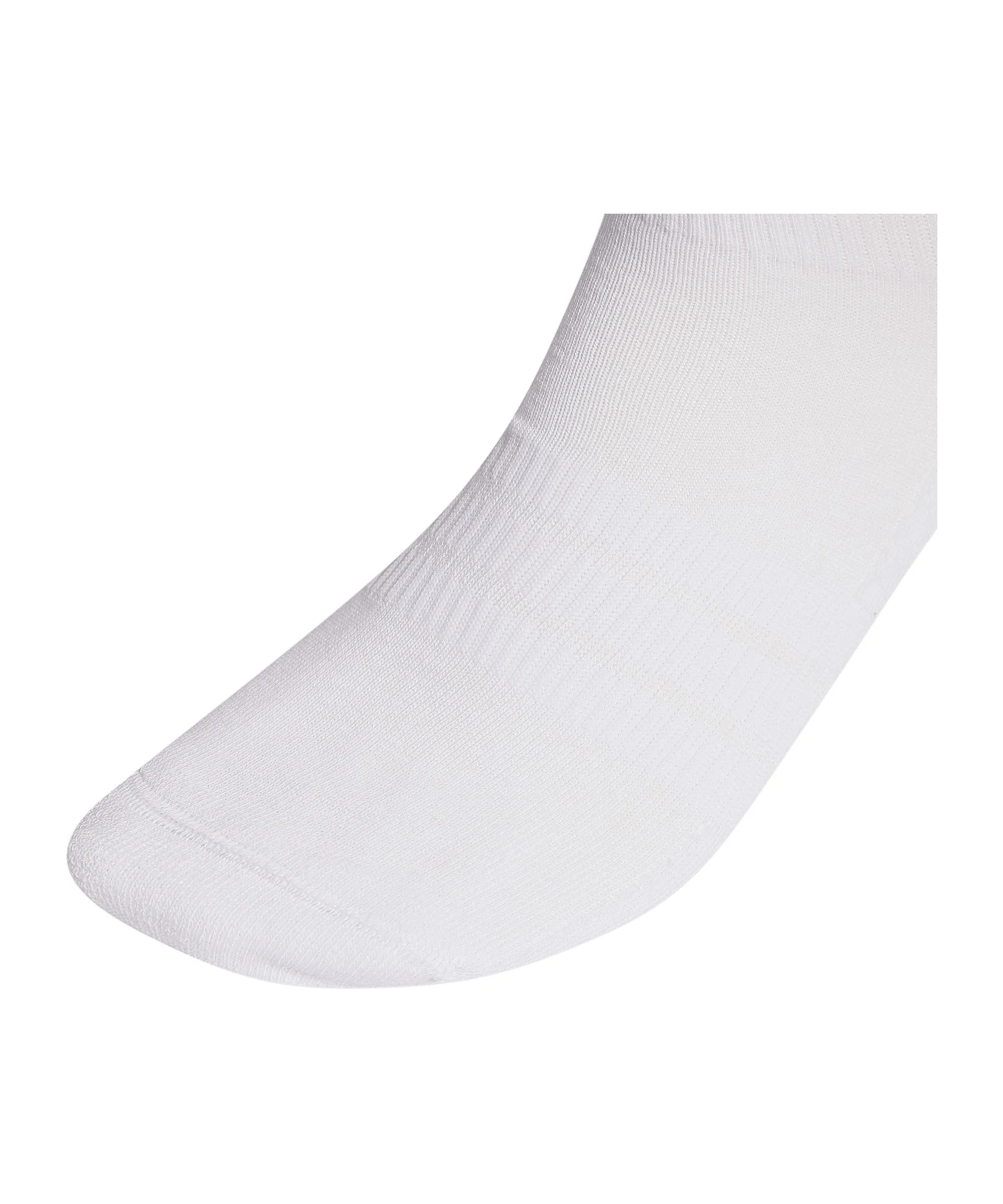 adidas Cushioned Sportswear Crew Socks, 3 Pair Pack, White/Lucid Orange/Lucid Red, 34-36 - immagine 3