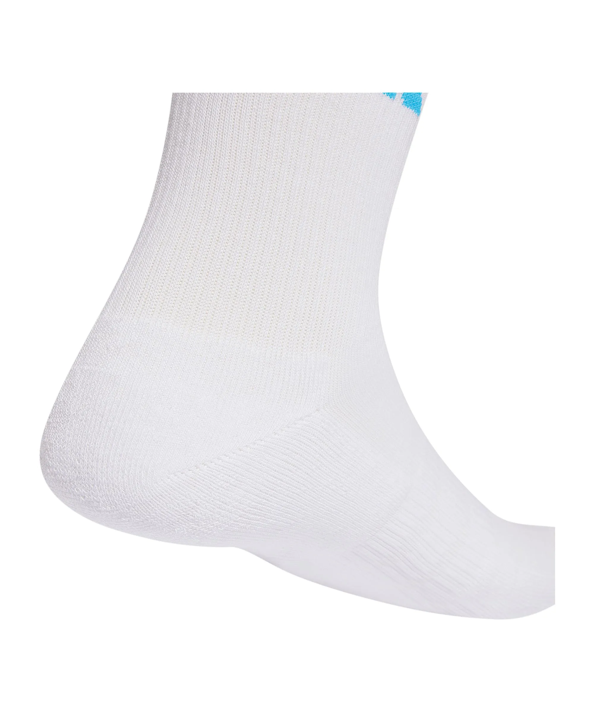 adidas Cushioned Sportswear Crew Socks, 3 Pair Pack, White/Lucid Orange/Lucid Red, 34-36 - immagine 4