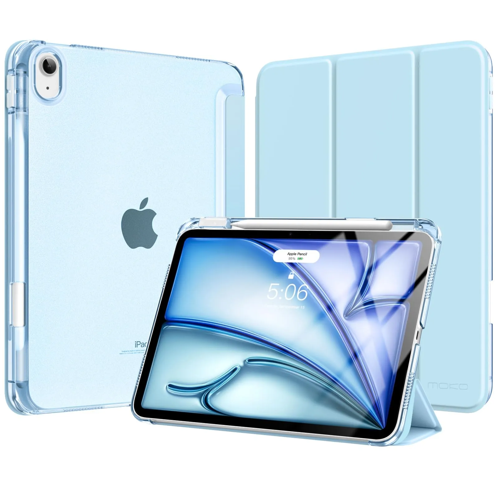 MoKo Cover per iPad Air 11 Pollici (M4/M3/M2) 2024-2026 con Portapenna - immagine 1