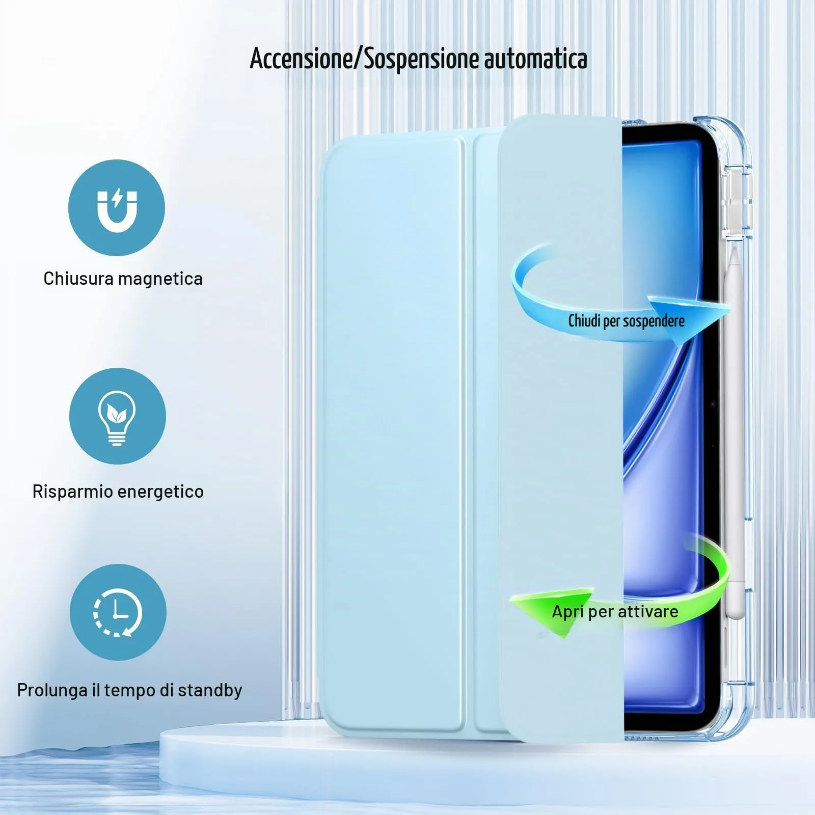 MoKo Cover per iPad Air 11 Pollici (M4/M3/M2) 2024-2026 con Portapenna - immagine 7