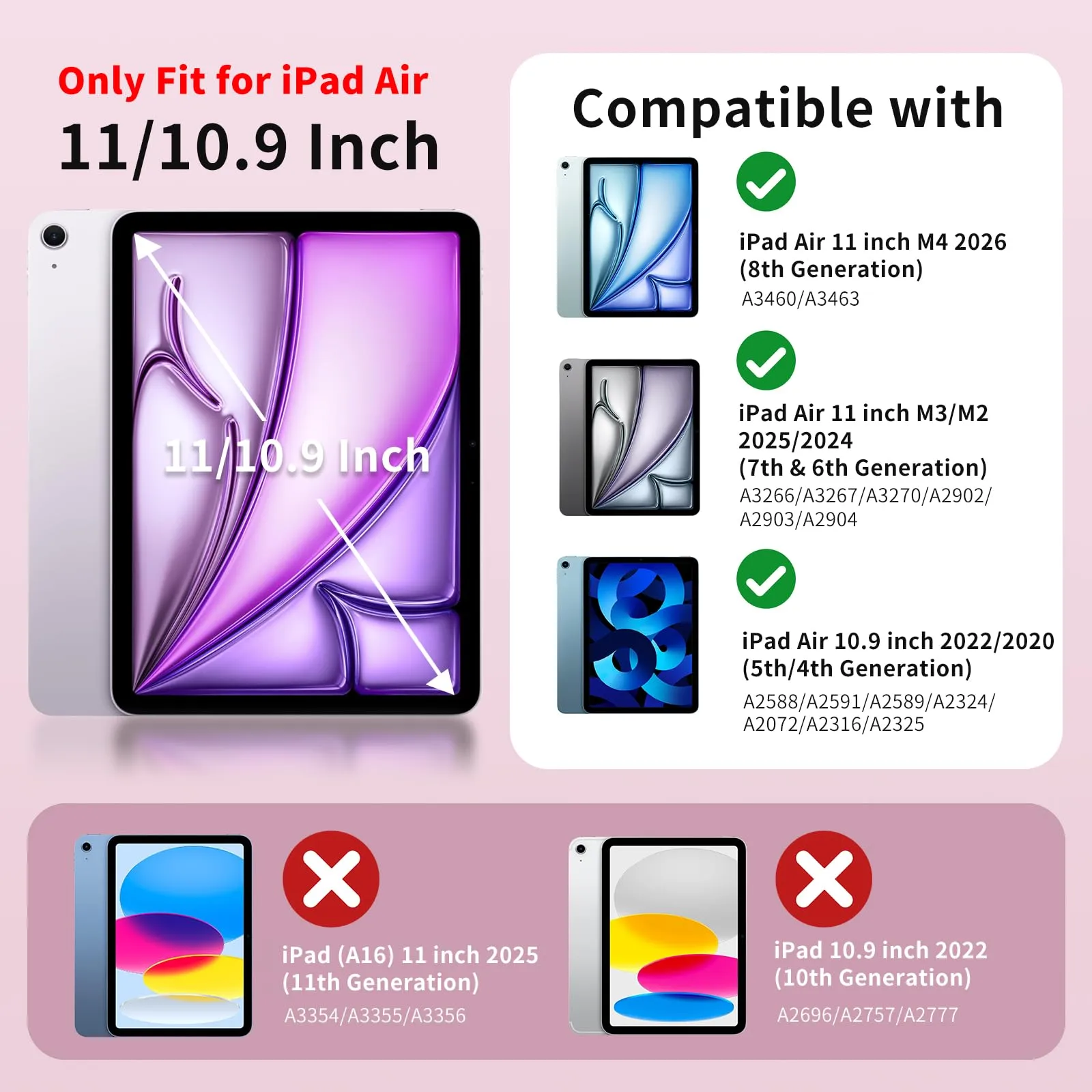 MoKo Cover per iPad Air 11 Pollici (M4/M3/M2) 2024-2026 con Portapenna - immagine 2