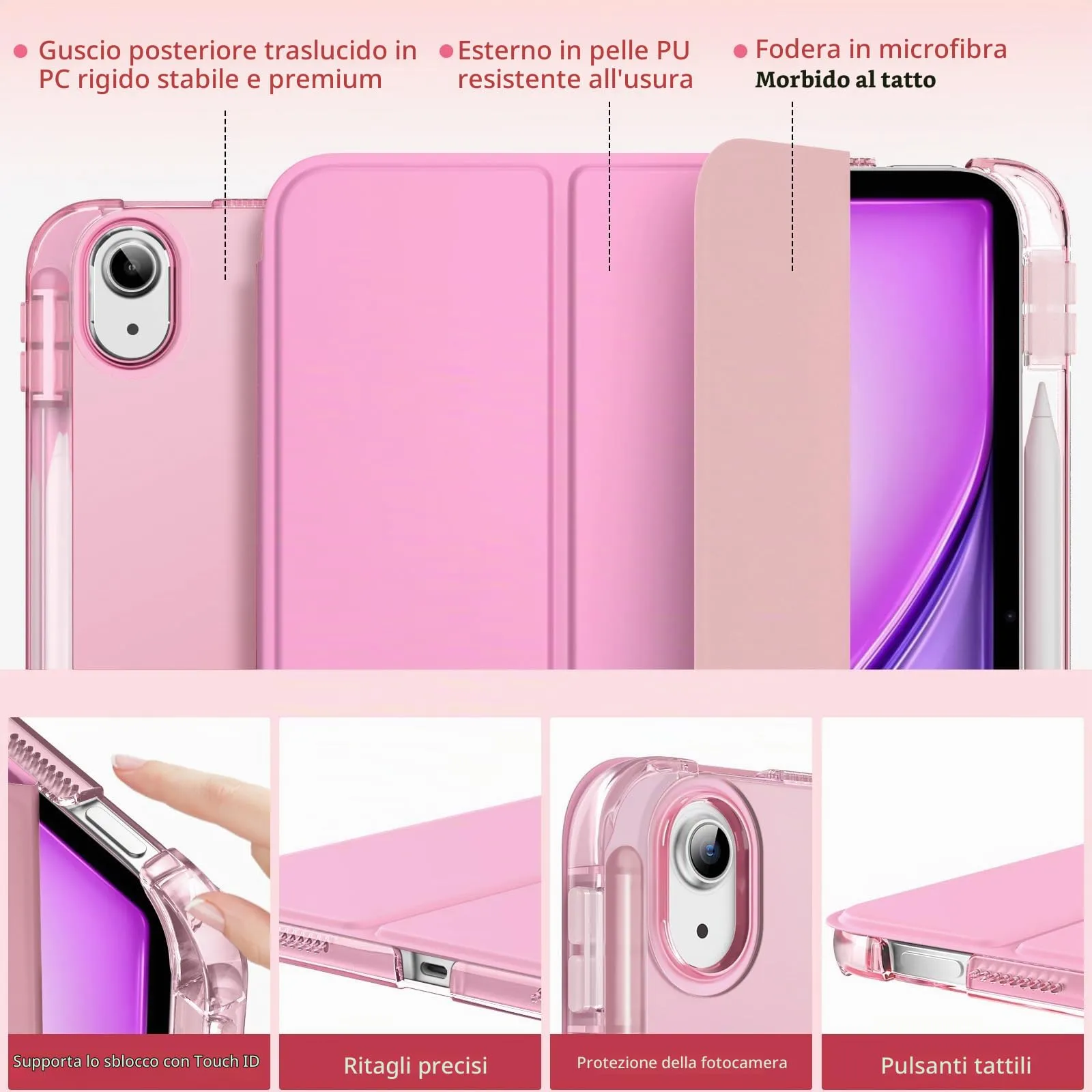 MoKo Cover per iPad Air 11 Pollici (M4/M3/M2) 2024-2026 con Portapenna - immagine 3