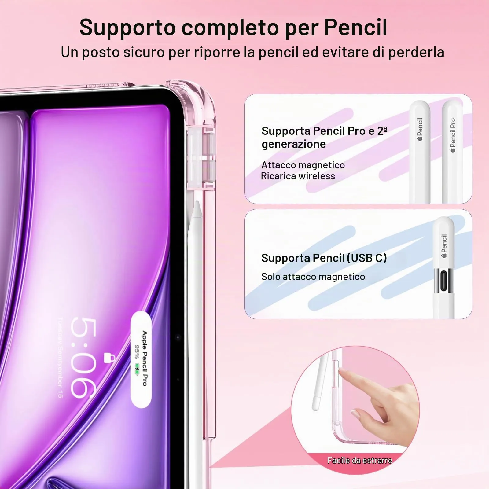 MoKo Cover per iPad Air 11 Pollici (M4/M3/M2) 2024-2026 con Portapenna - immagine 6