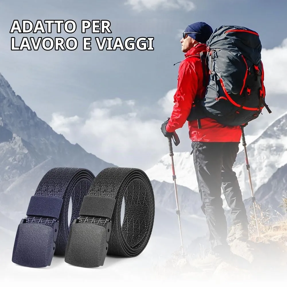 Aomig Cintura Tattica in Nylon con Fibbia in Plastica, 1.42M, 2 Pezzi - immagine 4