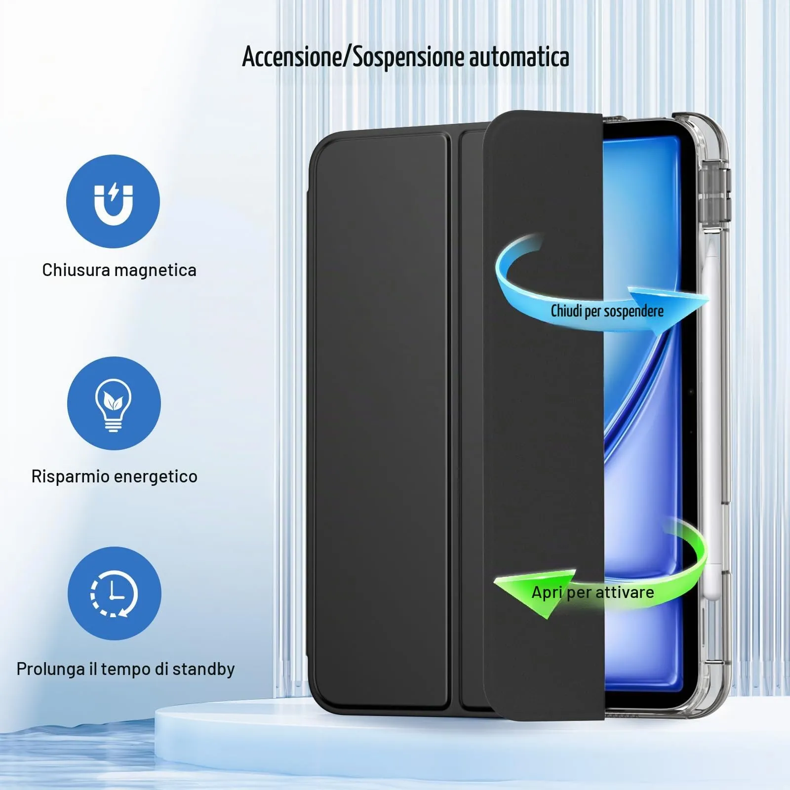 MoKo Cover per iPad Air 11 Pollici (M4/M3/M2) con Portapenna - immagine 7